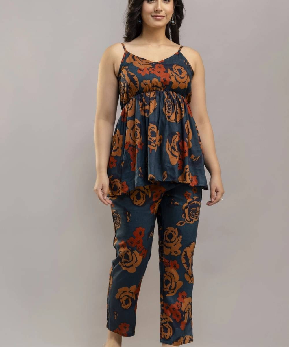     			CHANCHAL FASHION Women Printed Tunic With Trousers Co-Ord Set ( Multicolor )