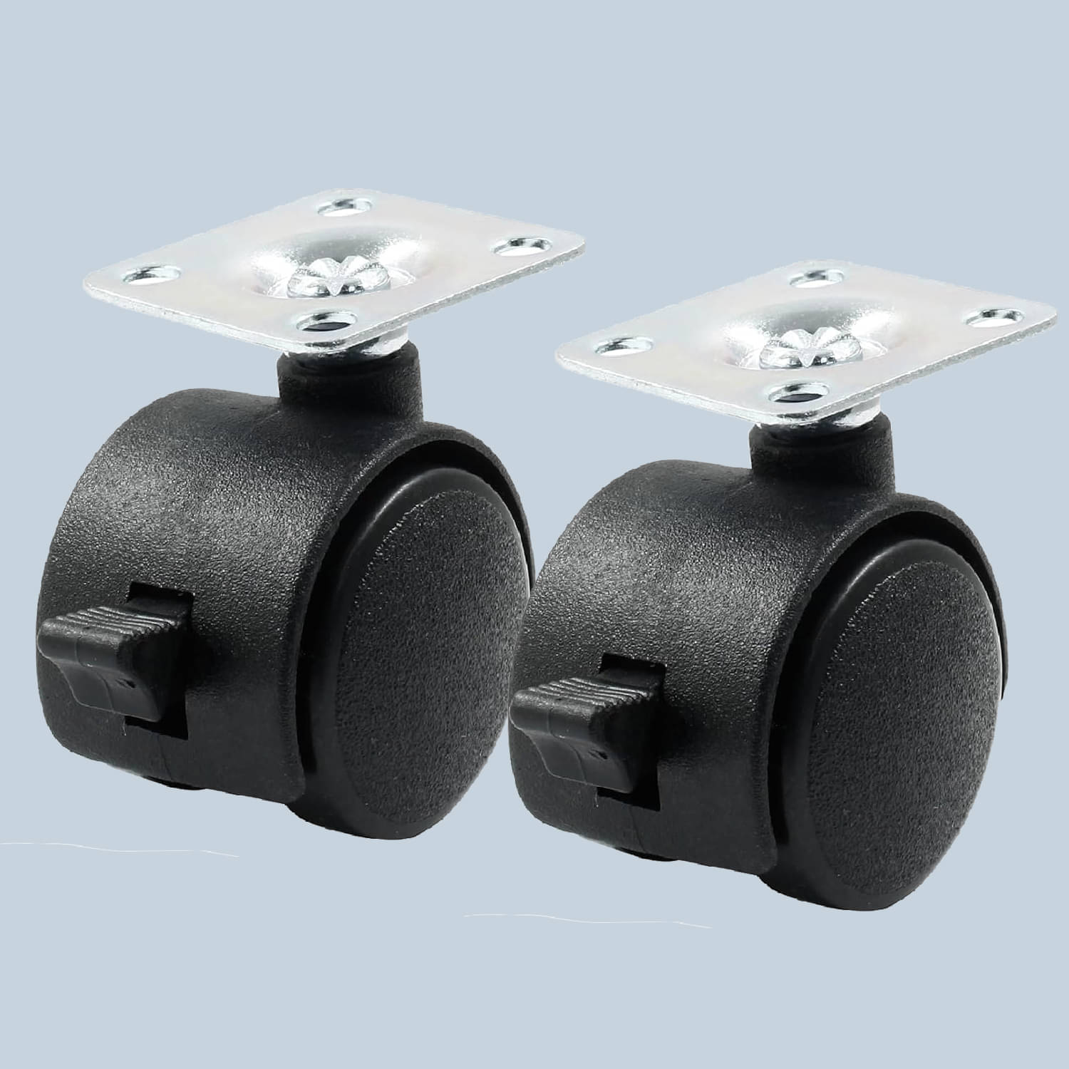 Heavy Duty Caster Wheels with Brake - Medium 2 Pcs for Furniture, Trolleys Heavy Duty Caster Wheels with Brake - Medium 2 Pcs for Furniture, Trolleys