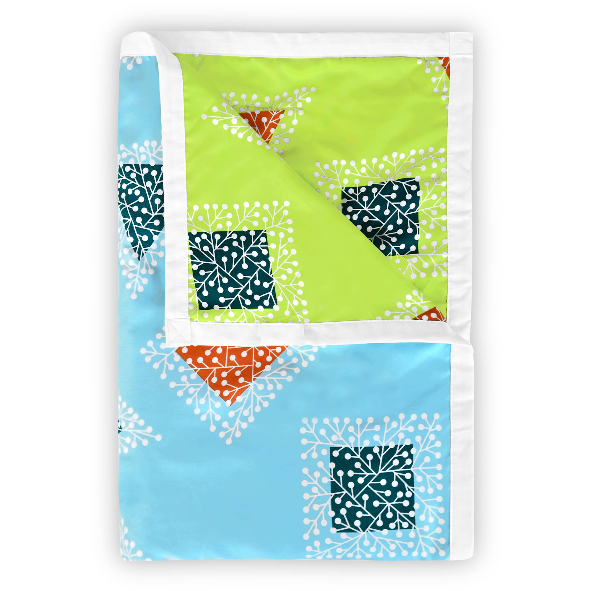     			DIVINE CASA Microfiber Geometric Single Bed Dohar - Green ( )