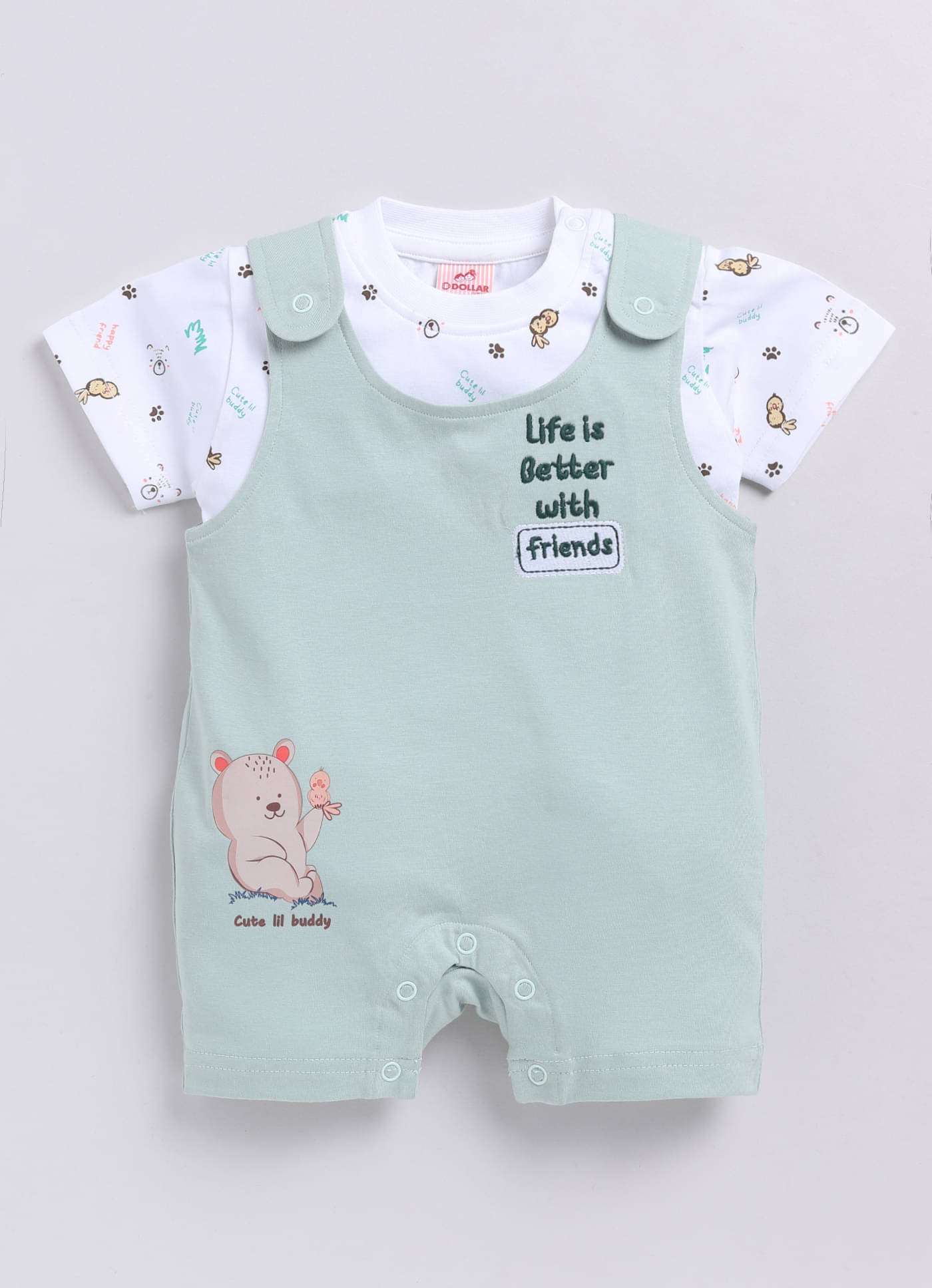     			Dollar Pack of 1 Unisex for Baby Cotton Blend Dungaree Sets ( Multicolor 8 )