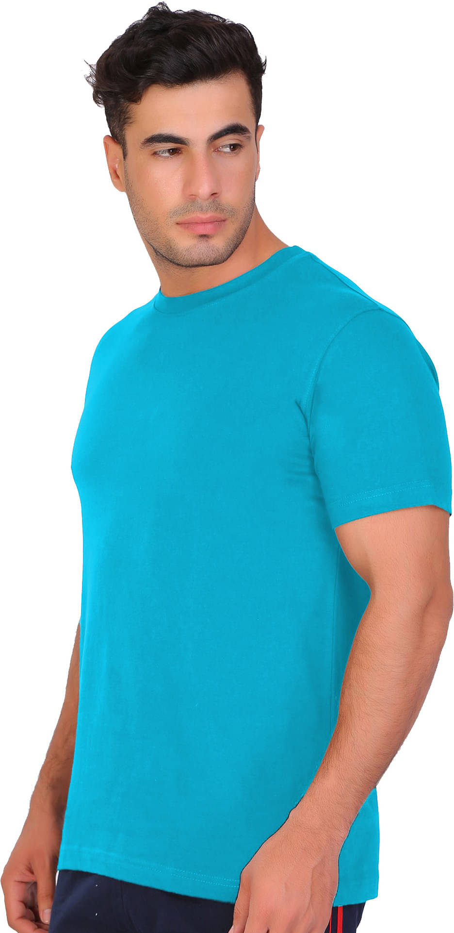 Fashion Foreplus Men Polyester Regular Fit Solid T-Shirt ( Blue ) Fashion Foreplus Men Polyester Regular Fit Solid T-Shirt ( Blue )