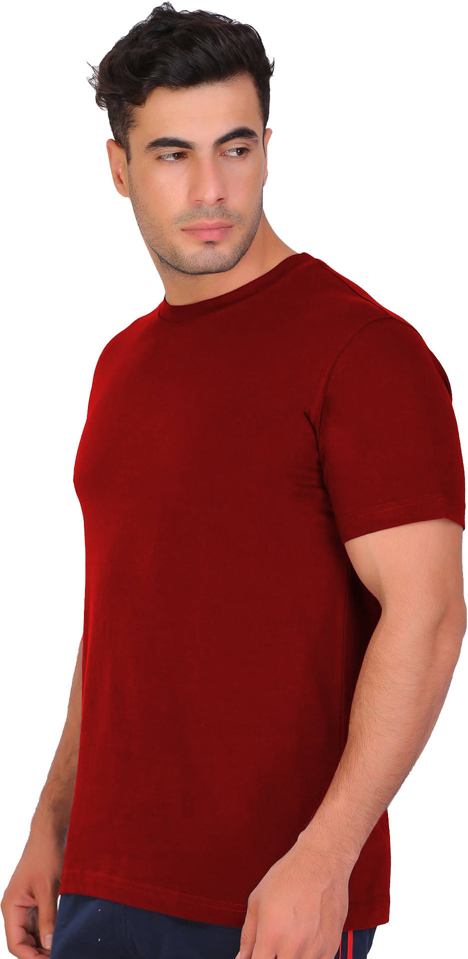     			Fashion Foreplus Men Polyester Regular Fit Solid T-Shirt ( Maroon )