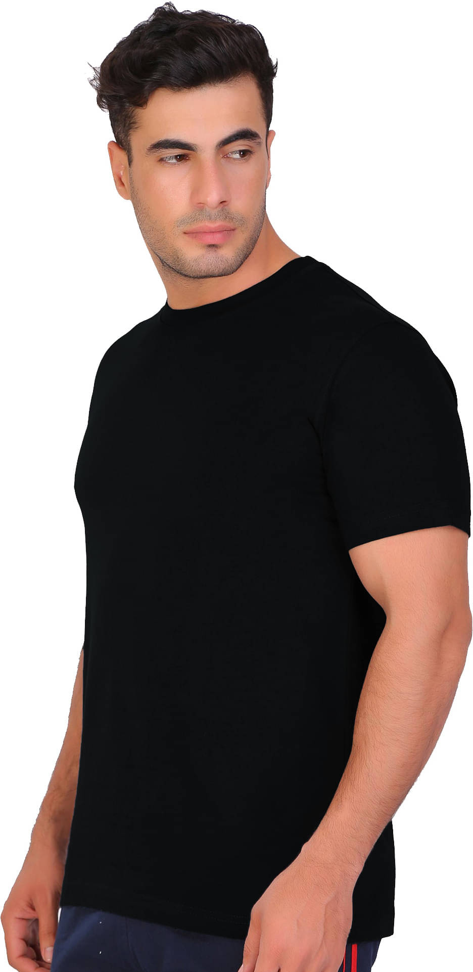 Fashion Foreplus Men Polyester Regular Fit Solid T-Shirt ( Black ) Fashion Foreplus Men Polyester Regular Fit Solid T-Shirt ( Black )