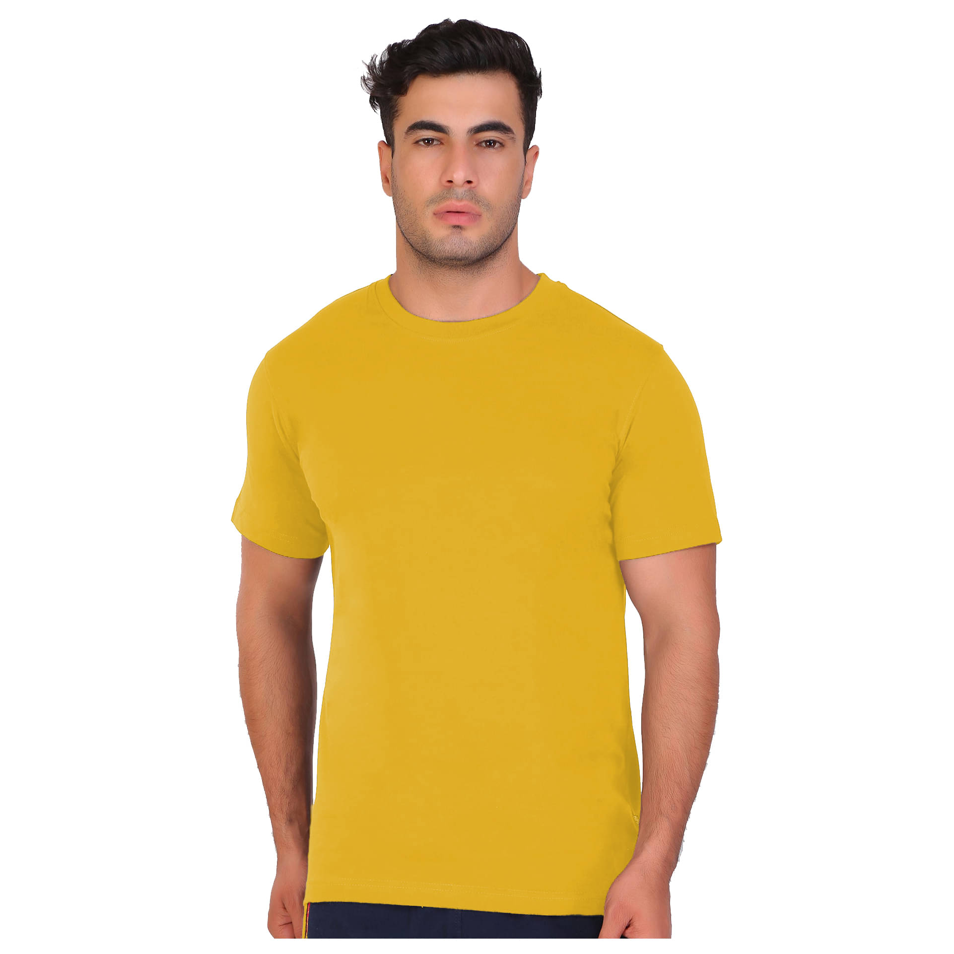 Fashion Foreplus Men Polyester Regular Fit Solid T-Shirt ( Yellow ) Fashion Foreplus Men Polyester Regular Fit Solid T-Shirt ( Yellow )
