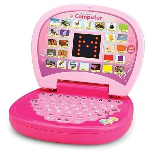     			Freedy Computer With Led Screen mini laptop Toy For Kids  (Pink)