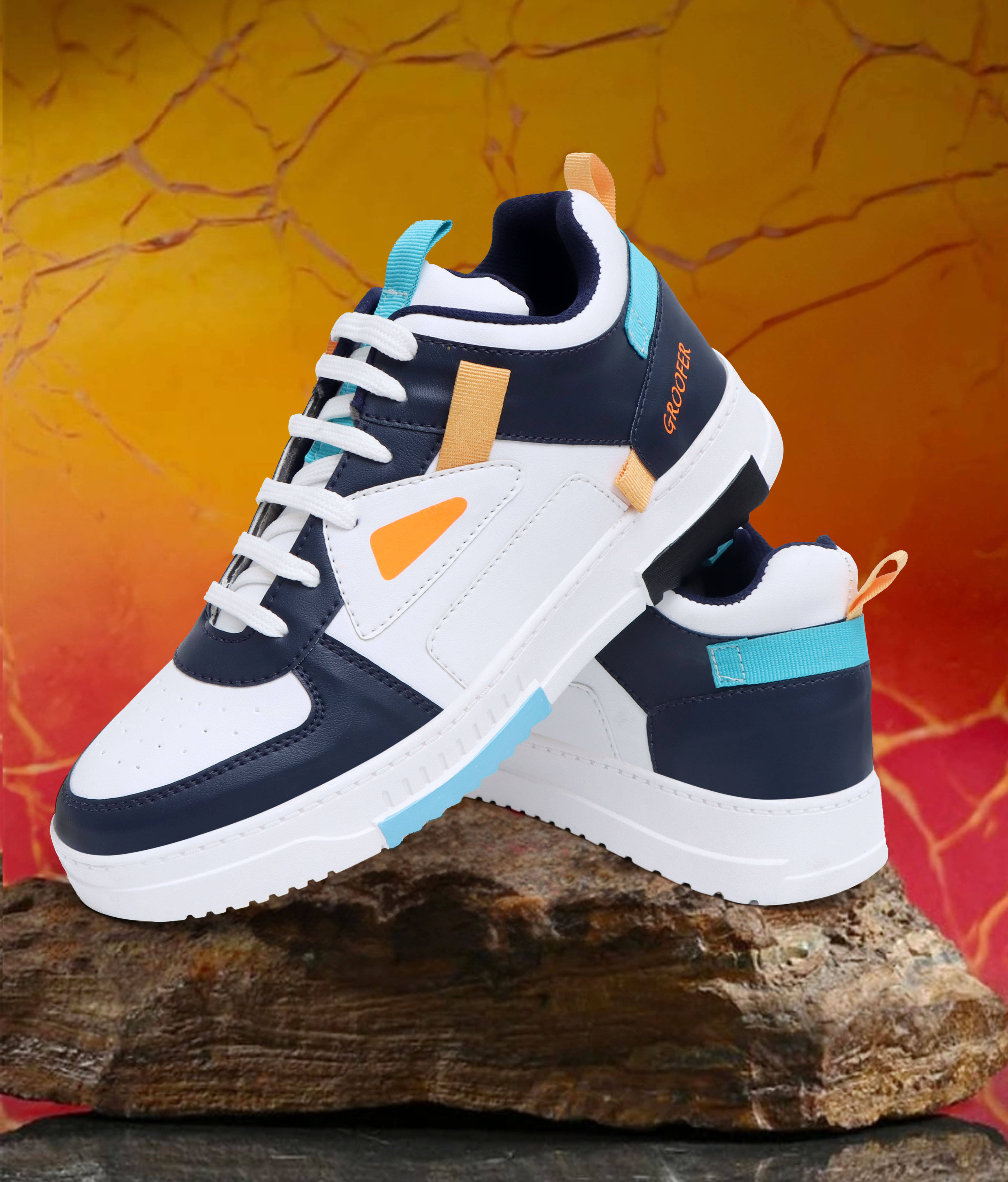     			Groofer Blue Men's Sneakers