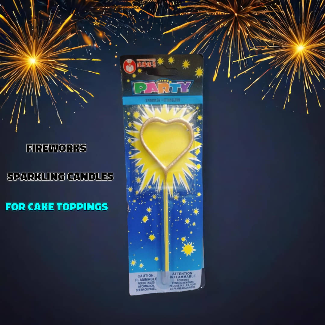 Heart Sparkling Cake Toppers – Romantic Sparkler Candles for Cakes, Birthdays & Celebrations 1 Pcs Heart Sparkling Cake Toppers – Romantic Sparkler Candles for Cakes, Birthdays & Celebrations 1 Pcs