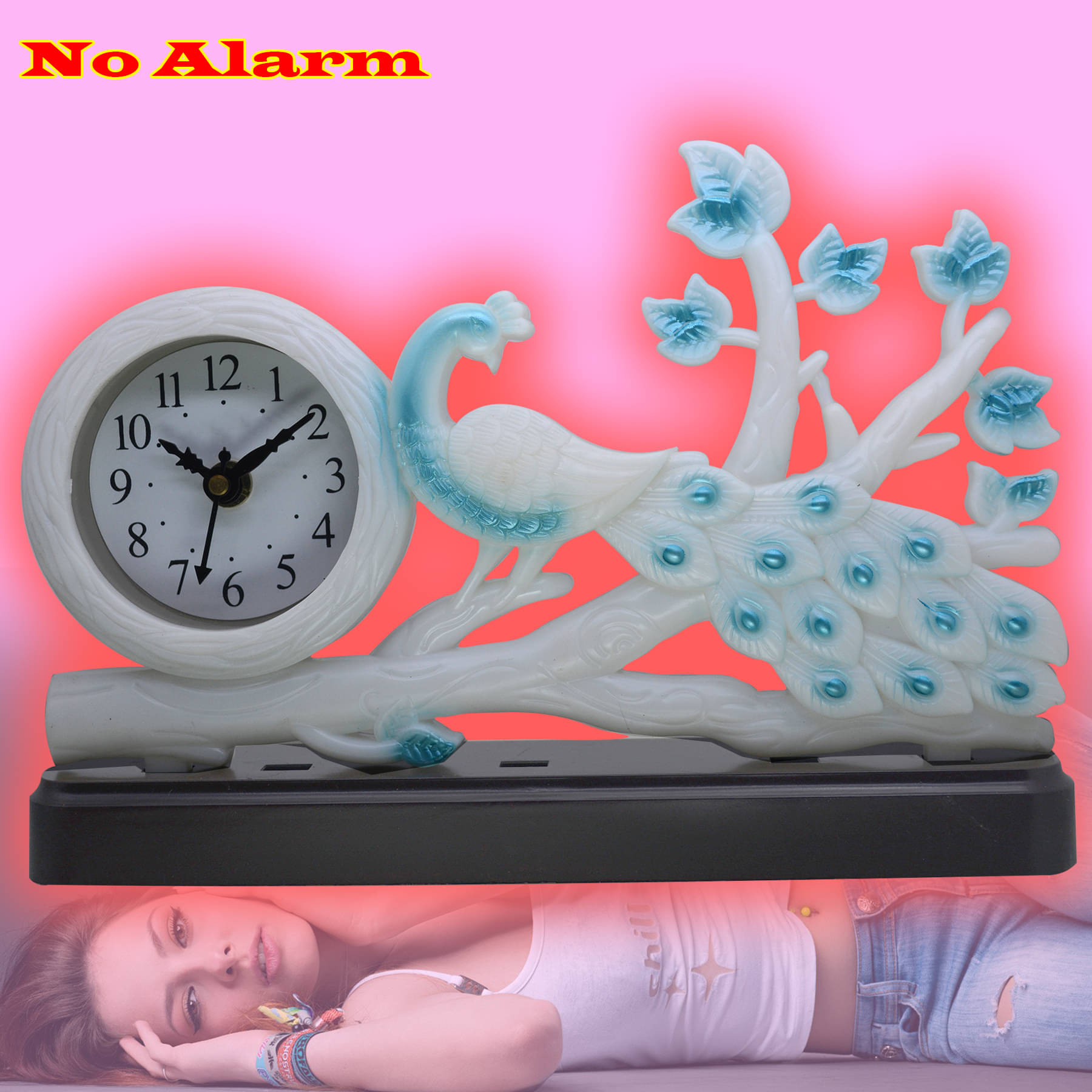     			JMALL Analog Plastic Table Clock - Pack of 1