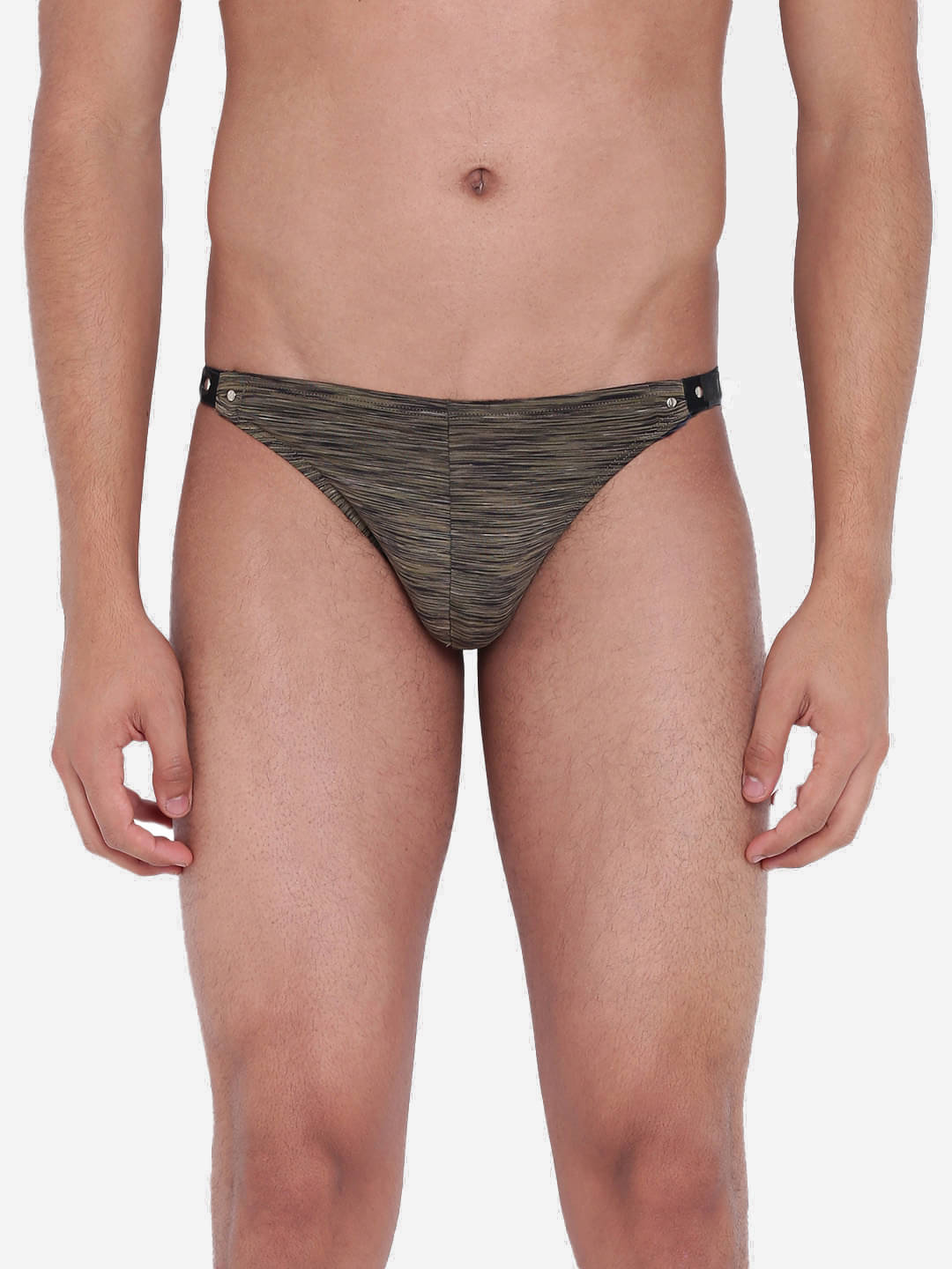     			La Intimo Pack of 1 Polyester Thongs For Men's ( Olive )