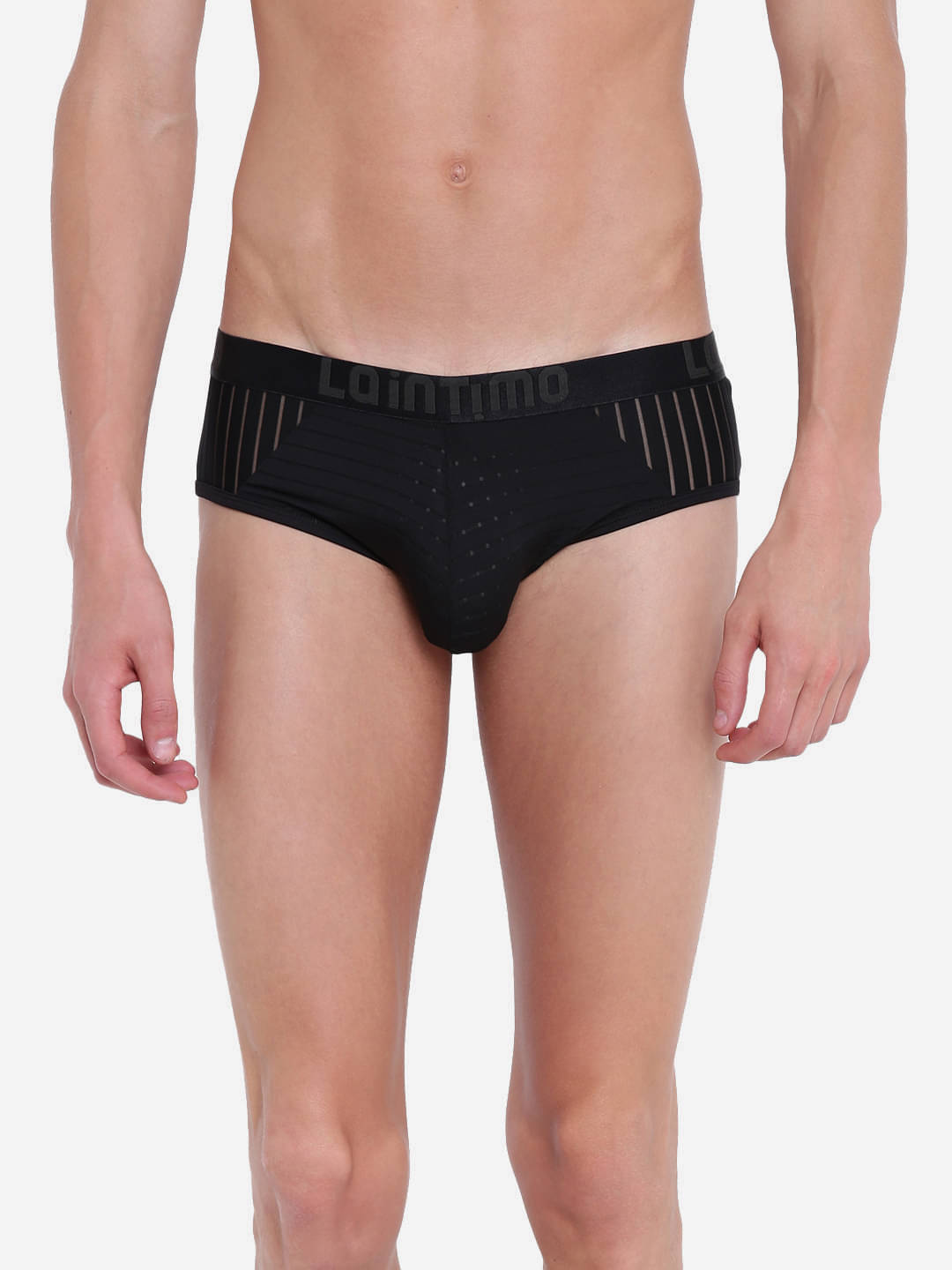     			La Intimo Pack of 1 Polyester Briefs For Men's ( Black )