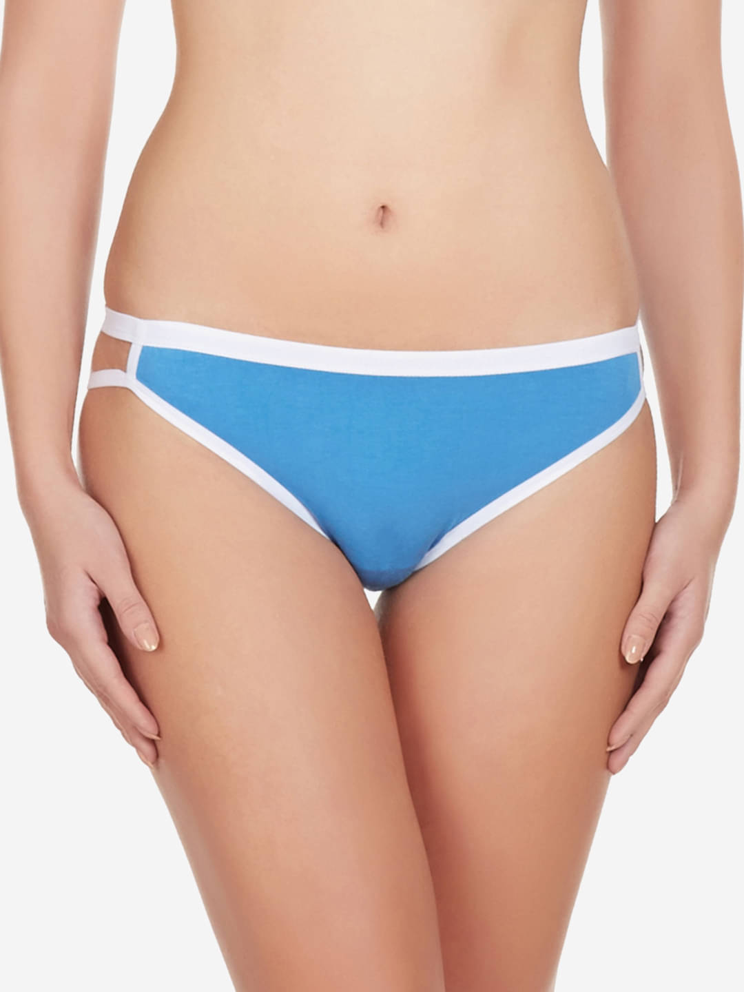     			La Intimo Pack of 1 Cotton Lycra Briefs For Women ( Blue )