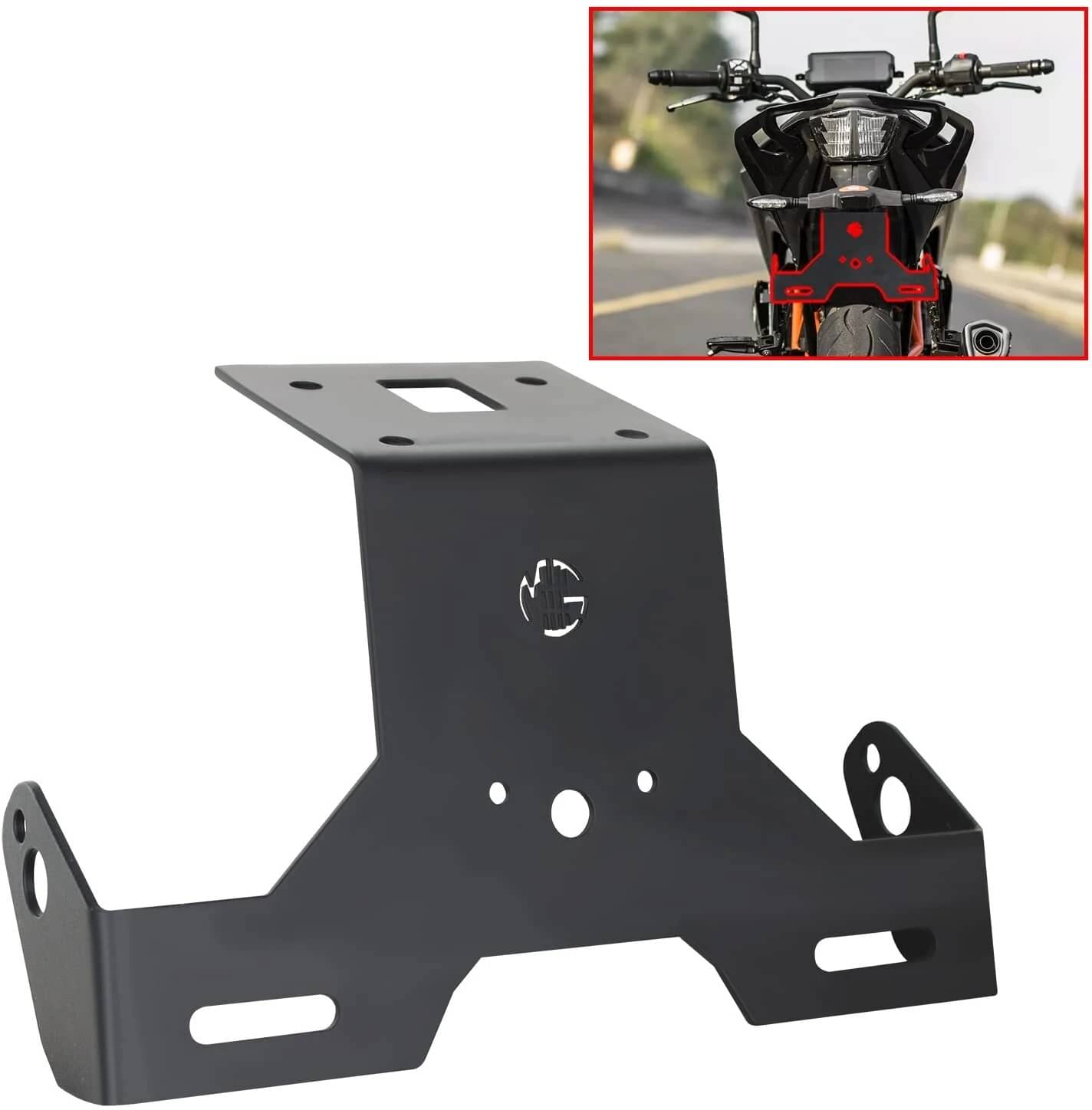     			MIKANIX Black Number Plate Frame Single