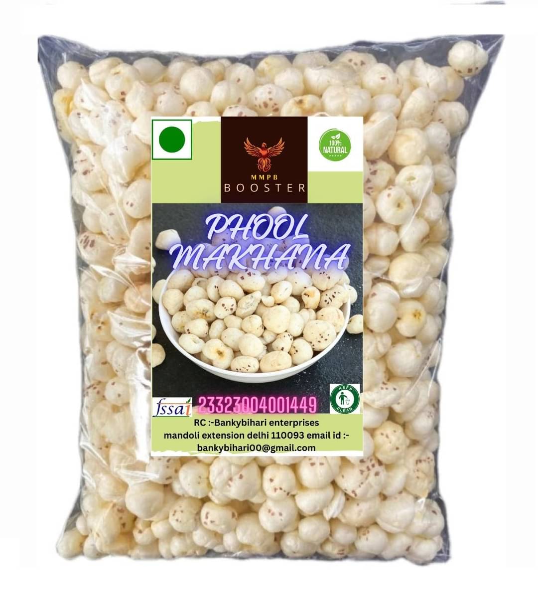 MMPB BOOSTER Handpicked phool makhana/lotus seeds 250 g MMPB BOOSTER Handpicked phool makhana/lotus seeds 250 g