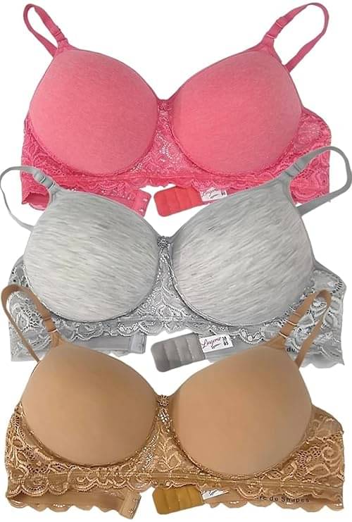 Narsingha Dreams Pack of 3 Cotton Blend Lightly Padded Everyday Bra For Women ( Multicolor ) Narsingha Dreams Pack of 3 Cotton Blend Lightly Padded Everyday Bra For Women ( Multicolor )