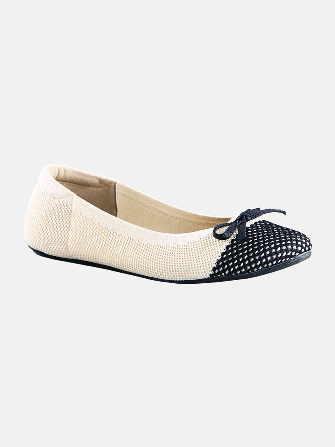     			Neemans Off White Women's Casual Ballerinas