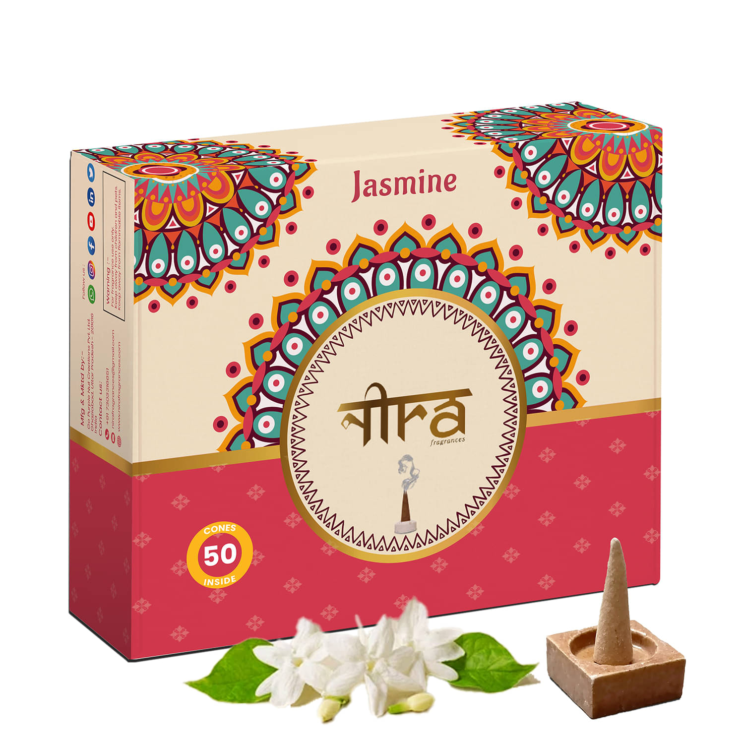 Nira Fragrances Incense Dhoop Cone Mogra 50 Pieces ( Pack of 1 ) Nira Fragrances Incense Dhoop Cone Mogra 50 Pieces ( Pack of 1 )