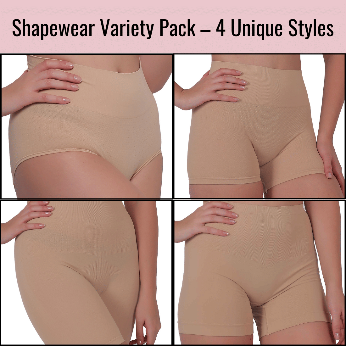 Pia Trends Pack of 4 Nylon Women's Shaping Bottoms ( Beige ) Pia Trends Pack of 4 Nylon Women's Shaping Bottoms ( Beige )