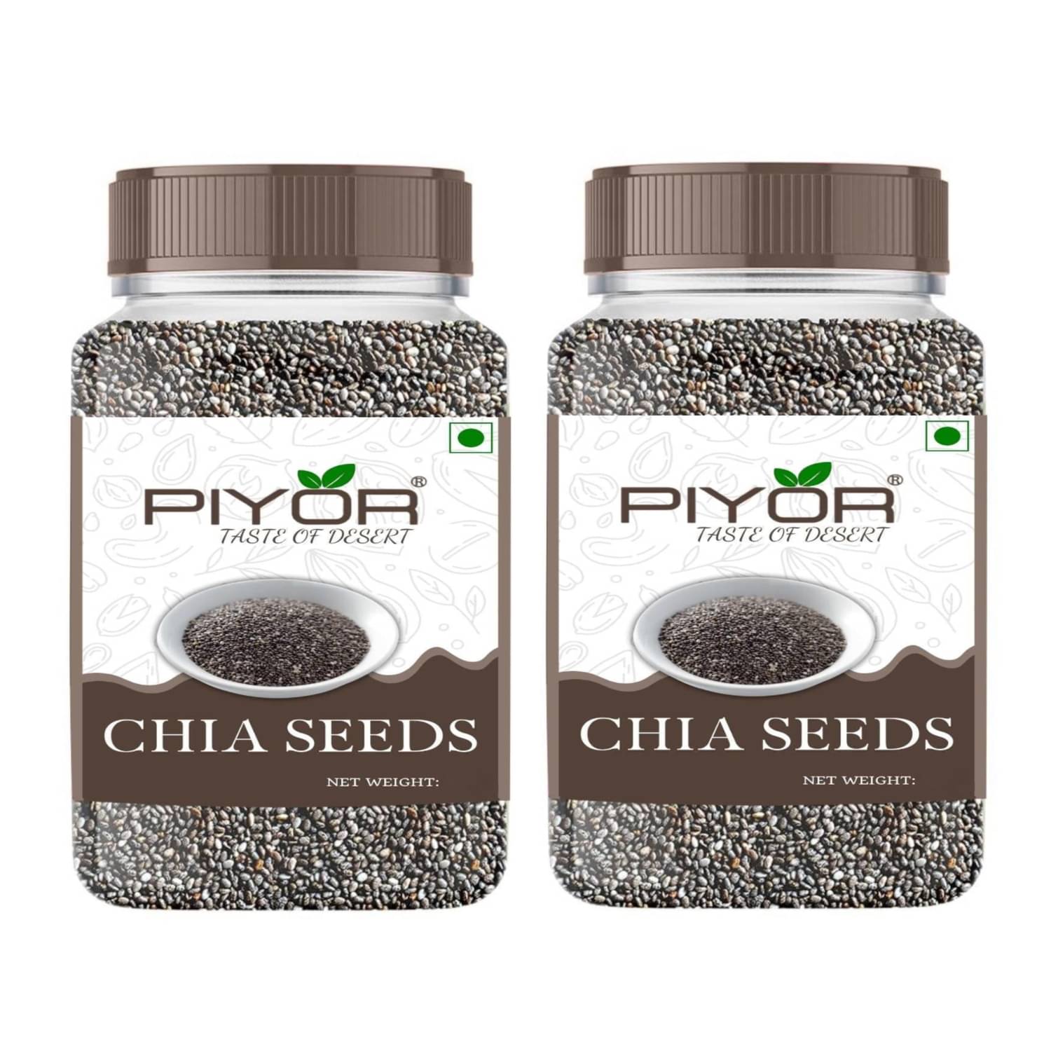     			Piyor Chia Seeds 400 g Pack of 2