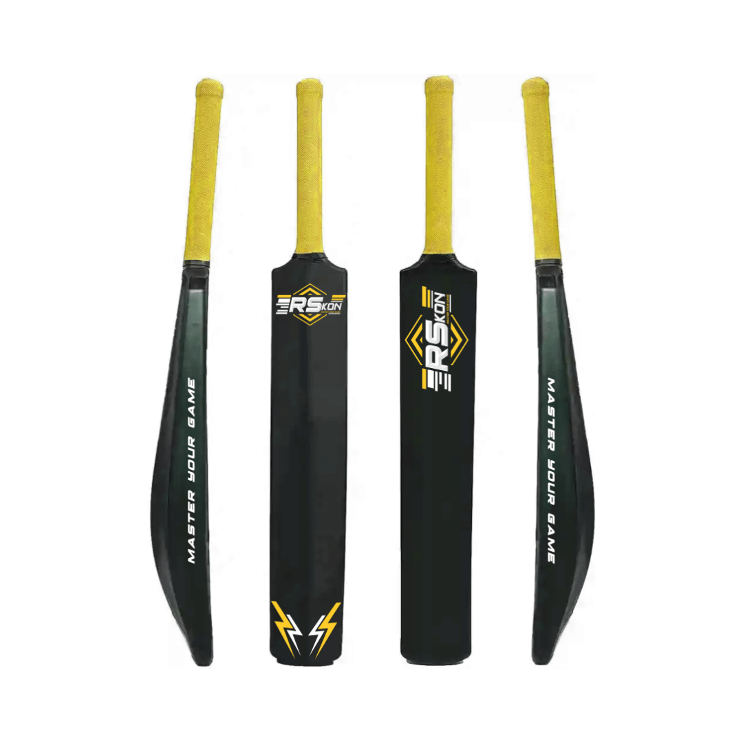RSKON Plastic Cricket Bat Size 5 (31 Inch) | Lightweight Fiber | Hard Plastic | 450g | Cricket Bat for Tennis Ball | 8-12 Years Age Group (Yellow & Black)     			RSKON Plastic Cricket Bat Size 5 (31 Inch) | Lightweight Fiber | Hard Plastic | 450g | Cricket Bat for Tennis Ball | 8-12 Years Age Group (Yellow & Black)
