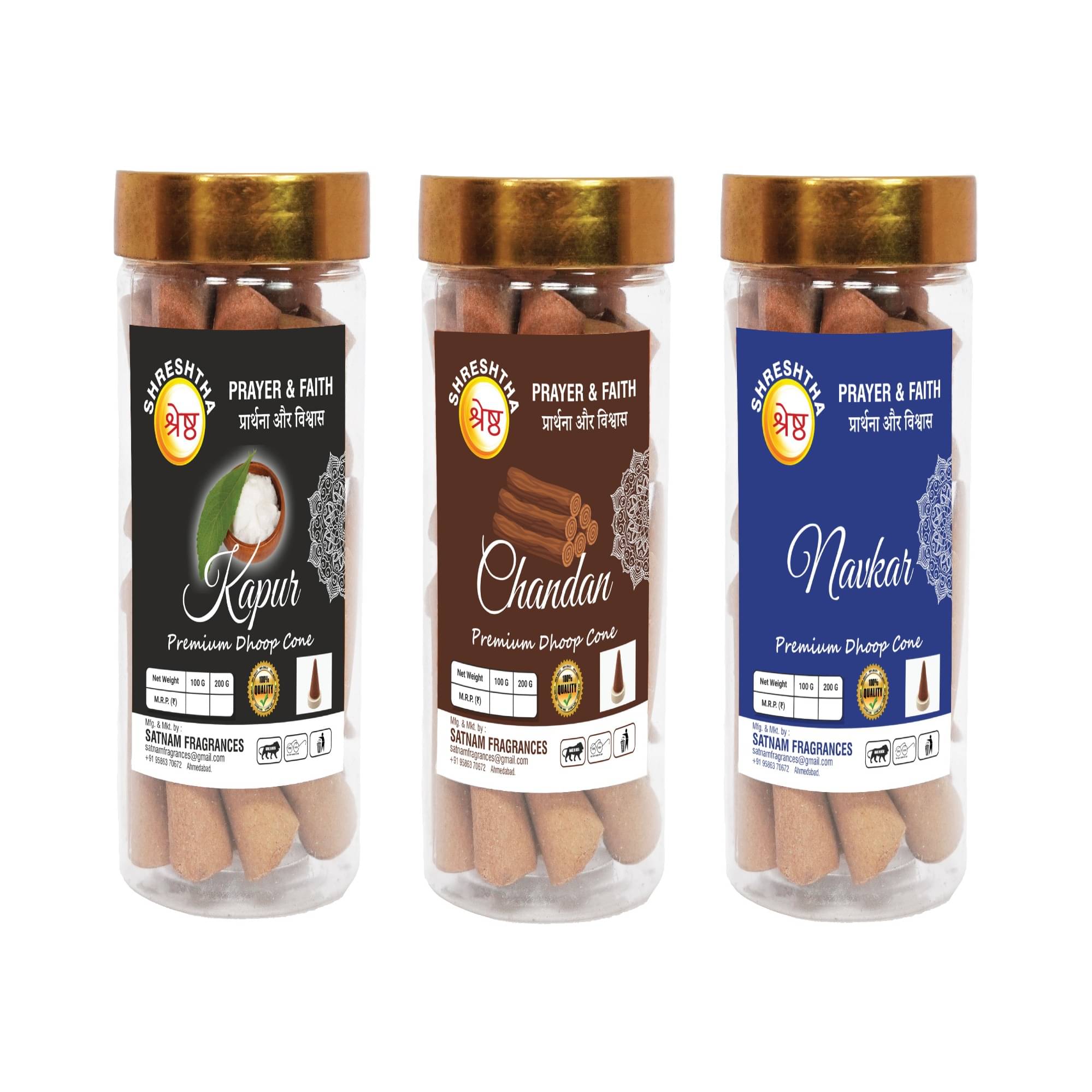 SHRESHTHA Incense Dhoop Sticks Camphor,Chandan,Navkar 300 gm ( Pack of 3 ) SHRESHTHA Incense Dhoop Sticks Camphor,Chandan,Navkar 300 gm ( Pack of 3 )
