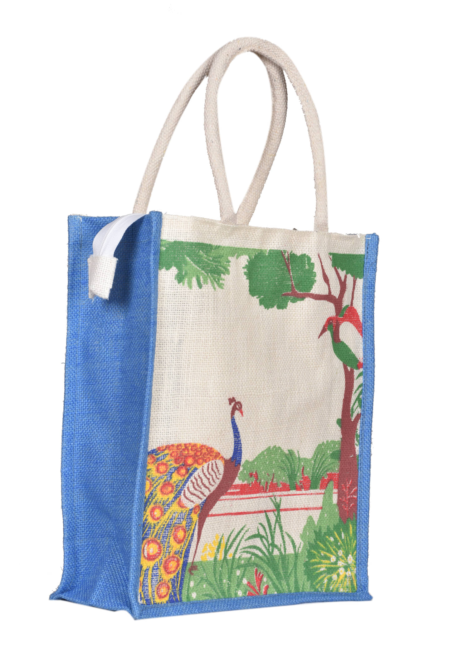     			SUNESH CREATION Jhola Jute Set of 1 ( Blue )