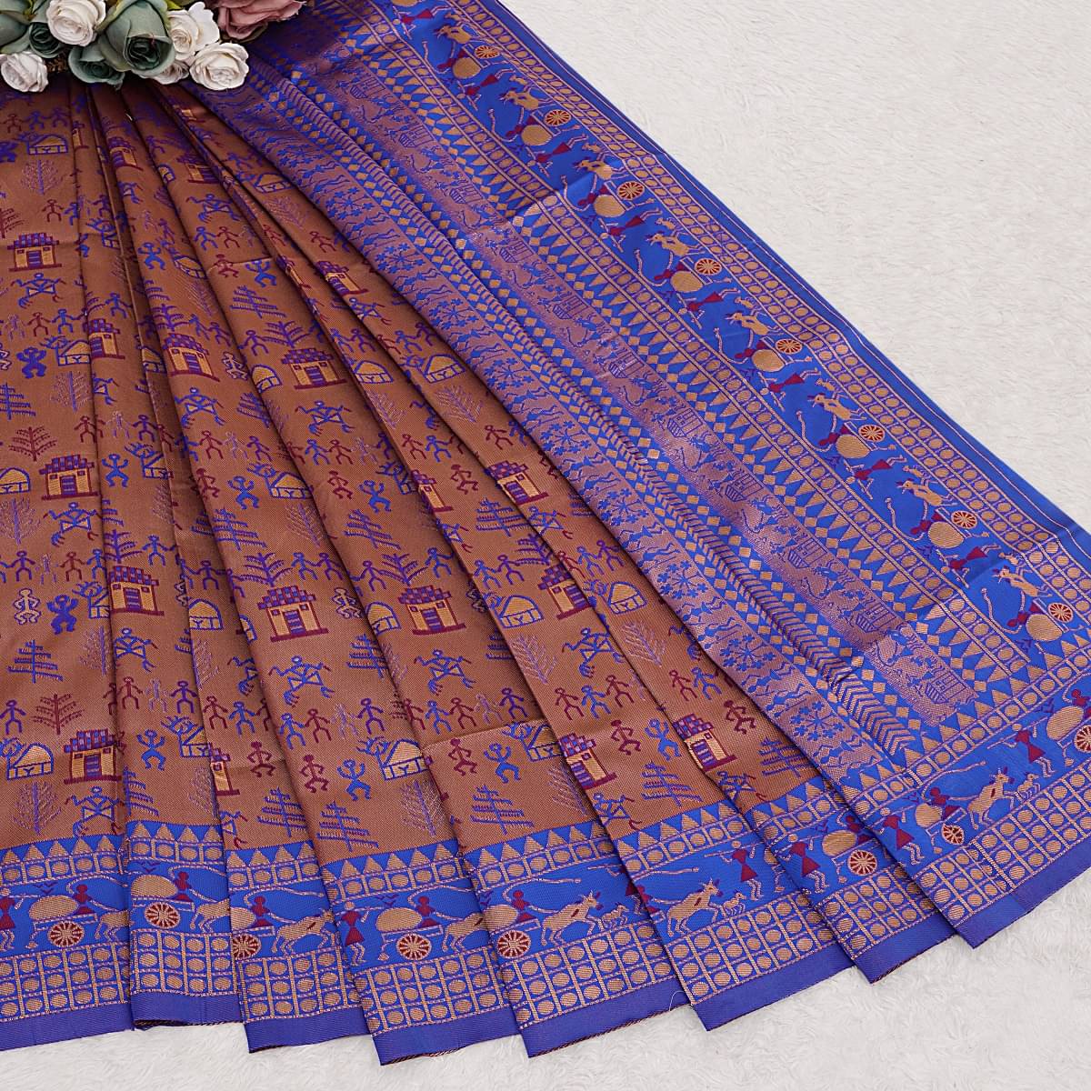     			Semore Art Silk Solid Banarasi saree With Unstitched Blouse Piece ( Purple )