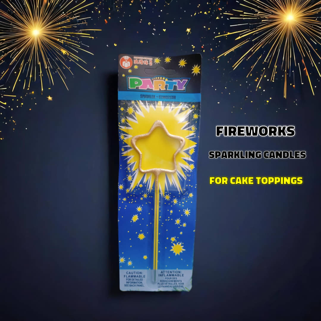 Star Sparkling Cake Toppers – Romantic Sparkler Candles for Cakes, Birthdays & Celebrations 1 Pcs Star Sparkling Cake Toppers – Romantic Sparkler Candles for Cakes, Birthdays & Celebrations 1 Pcs