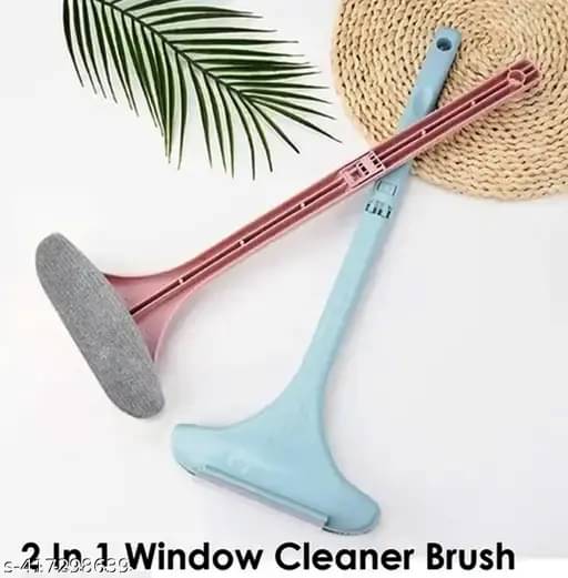     			TEJASVI ENT Multifunctional Screen Brush 2 in 1 Mesh Cleaning Brush & Wiper with Extended Handle Window Cleaning Brush Net Cleaner