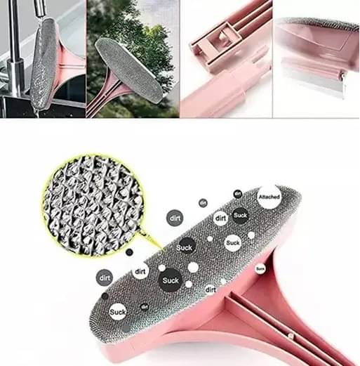 TEJASVI ENT Multifunctional Screen Brush 2 in 1 Mesh Cleaning Brush & Wiper with Extended Handle Window Cleaning Brush Net Cleaner TEJASVI ENT Multifunctional Screen Brush 2 in 1 Mesh Cleaning Brush & Wiper with Extended Handle Window Cleaning Brush Net Cleaner