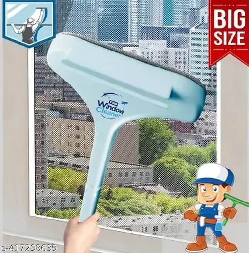     			TEJASVI ENT Multifunctional Screen Brush 2 in 1 Mesh Cleaning Brush & Wiper with Extended Handle Window Cleaning Brush Net Cleaner