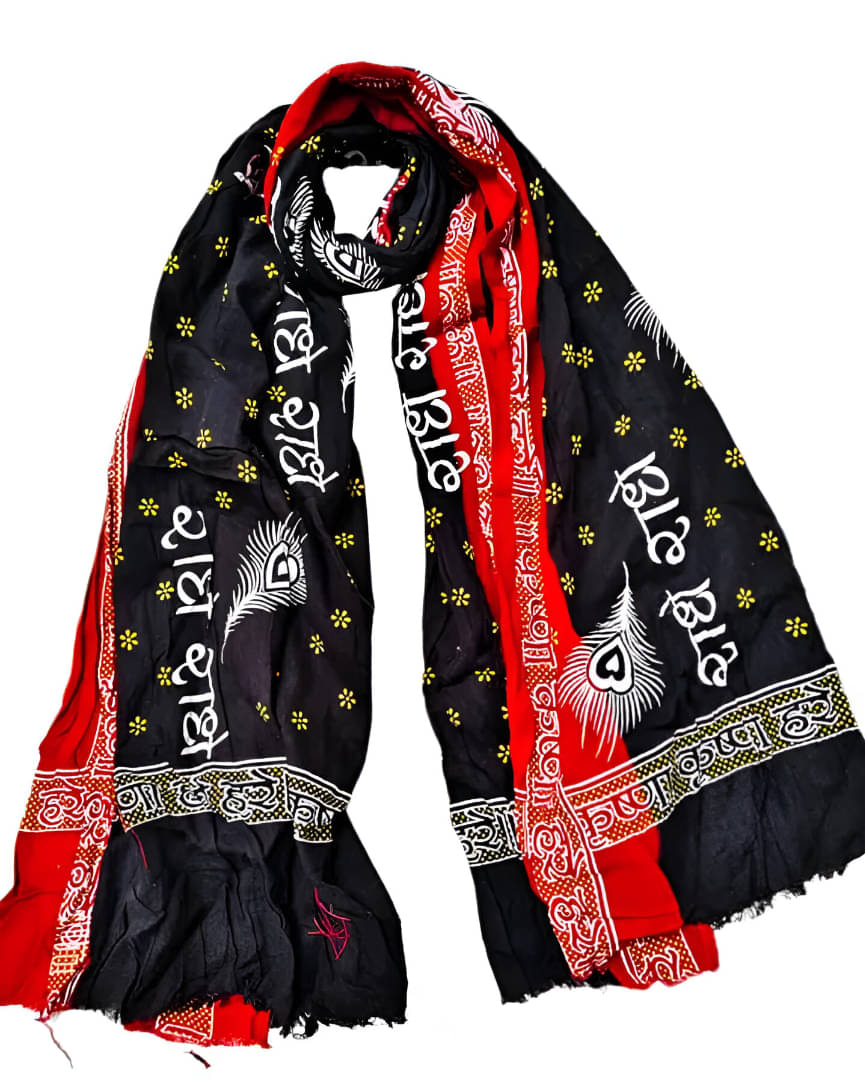     			TVORA CLOTHING Black Cotton Men's Scarves ( Pack of 1 )