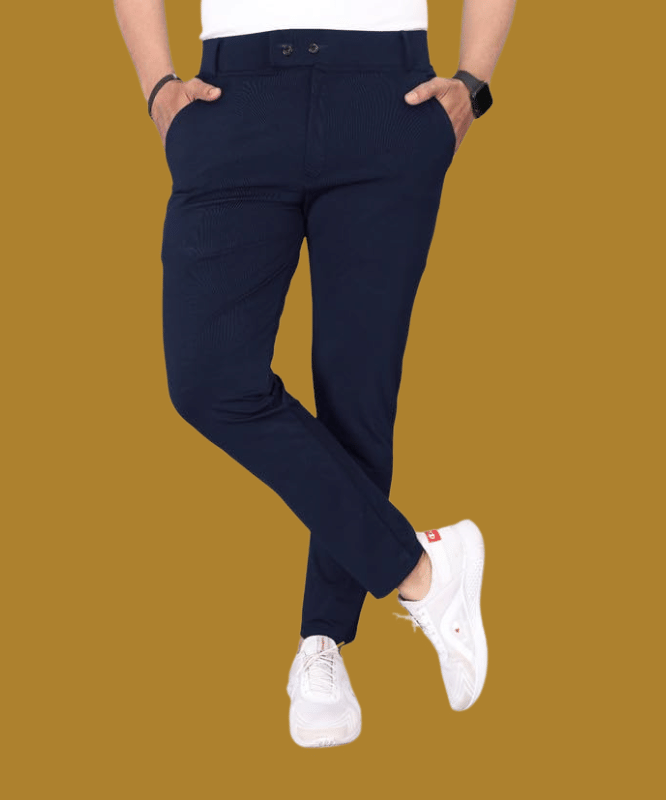     			micotti Slim Flat Men's Trouser - Blue ( Pack of 1 )