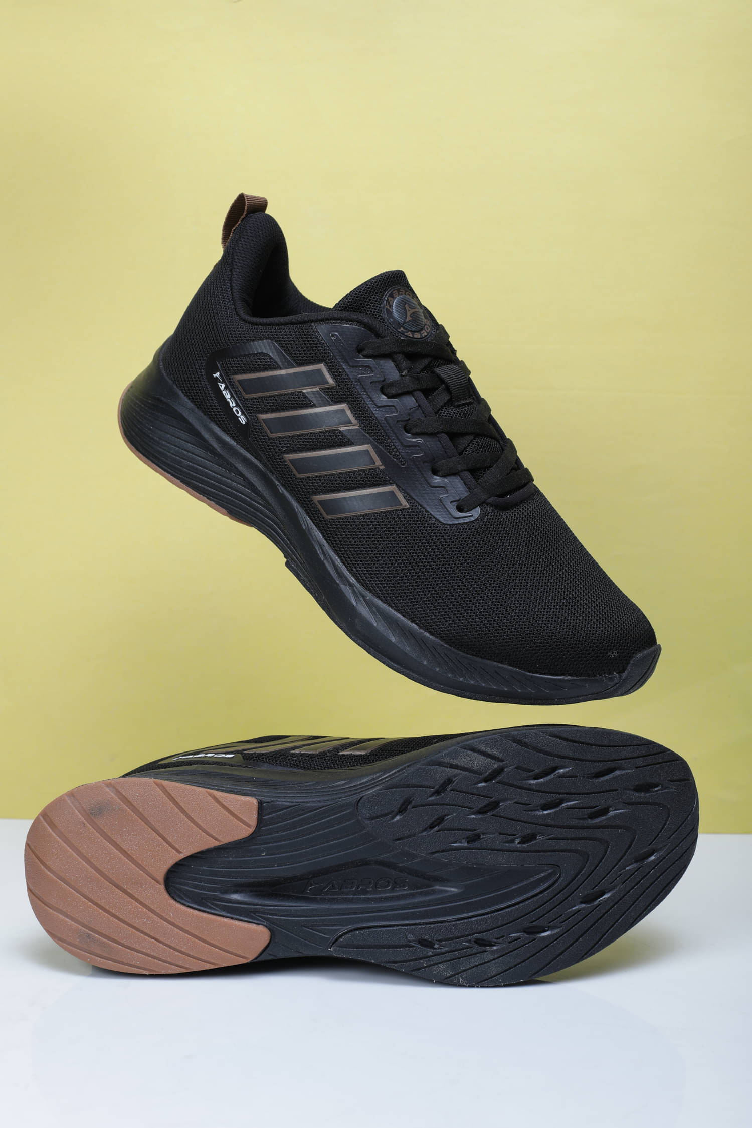     			Abros STARK-PRO Black Men's Sports Running Shoes