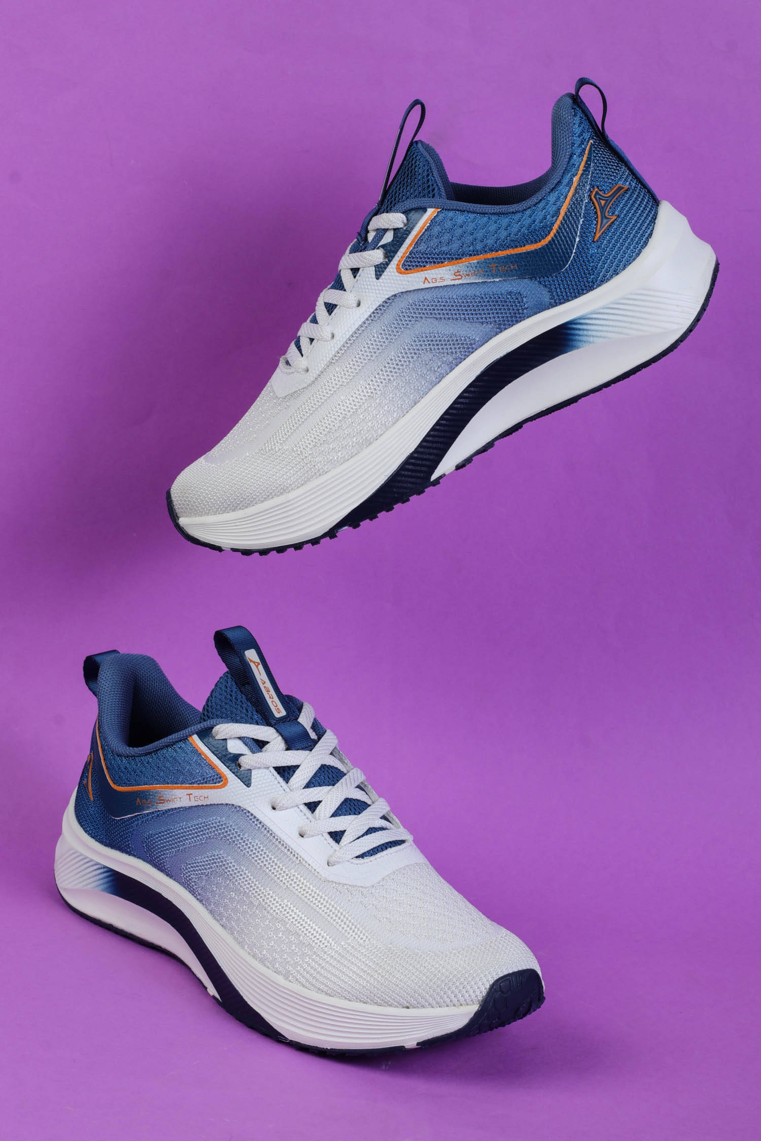     			Abros UNO Off White Men's Sports Running Shoes
