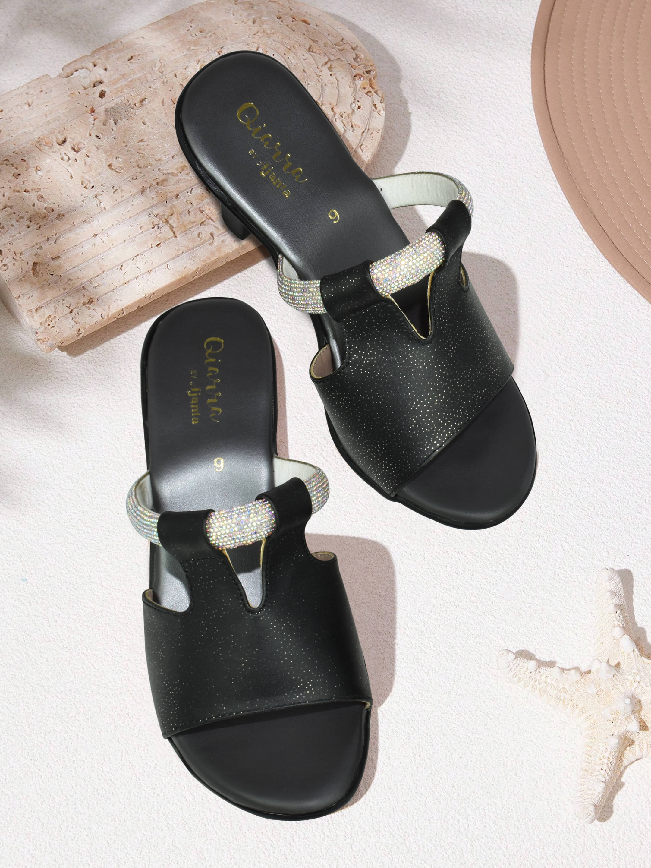     			Ajanta Black Women's Sandal Heels