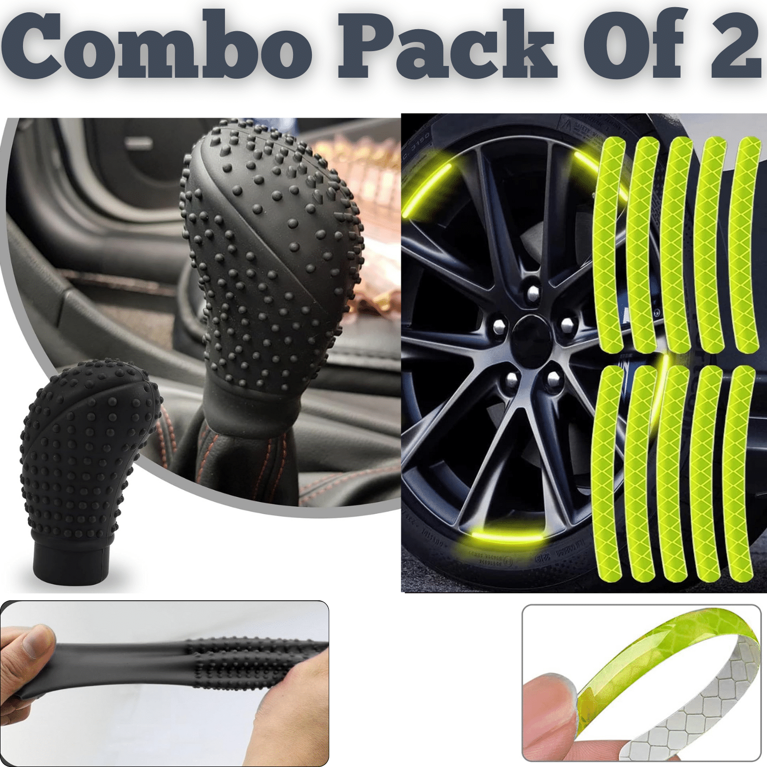 Aksmit Pack Of 2 Car Gear Knob Protector Silicone Gear Shifter Cover for Anti-Scratch Stylish- Hockey (Black) And Green Wheel Retro Car & Bike 20 Pcs Reflective Wheel Rim Stripe Stickers, Night Safety Aksmit Pack Of 2 Car Gear Knob Protector Silicone Gear Shifter Cover for Anti-Scratch Stylish- Hockey (Black) And Green Wheel Retro Car & Bike 20 Pcs Reflective Wheel Rim Stripe Stickers, Night Safety
