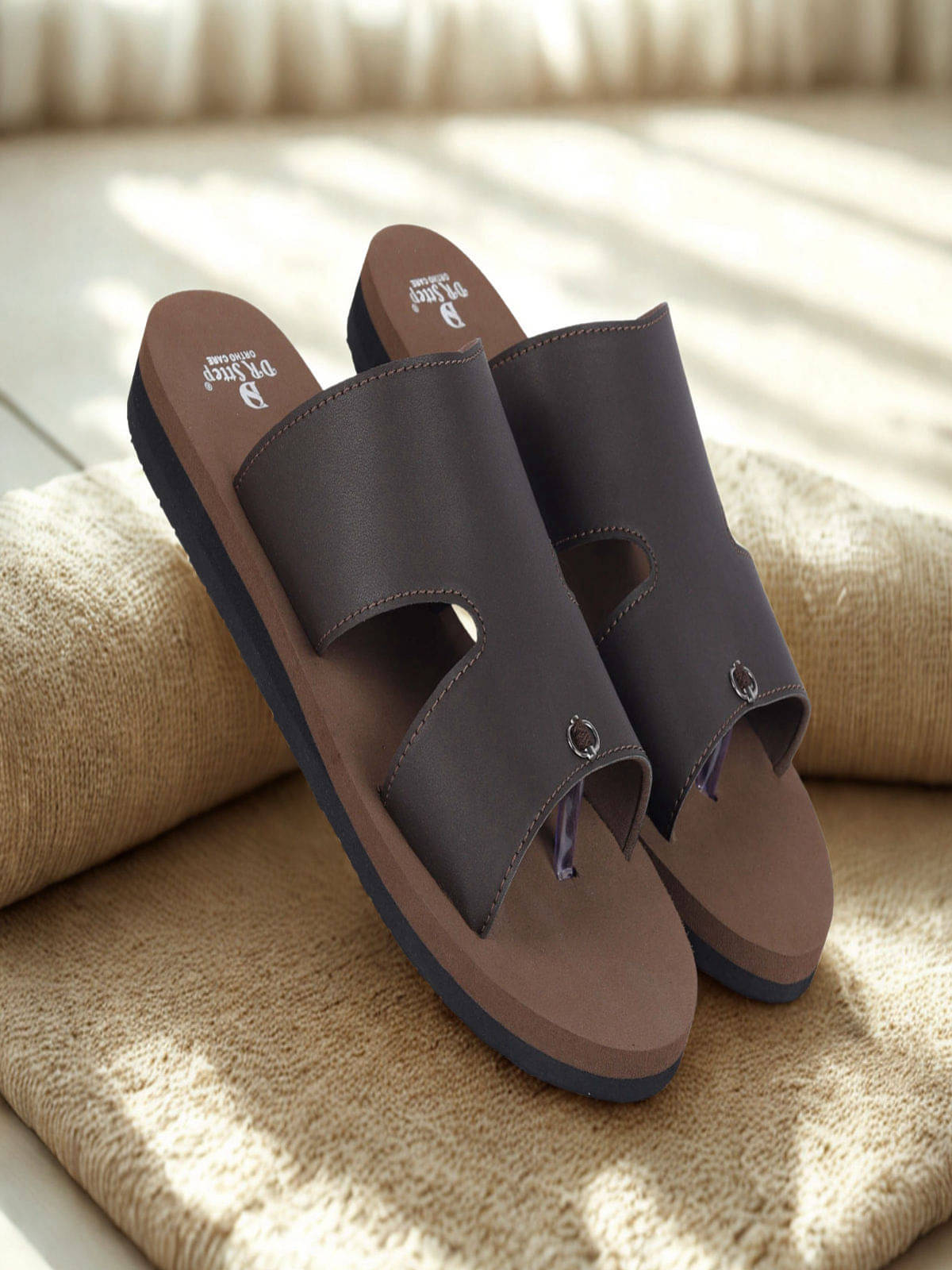    			DOCTOR STEP Brown Men's Slide Flip Flop