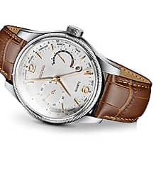 DoubleRun Brown Leather Analog Men's Watch