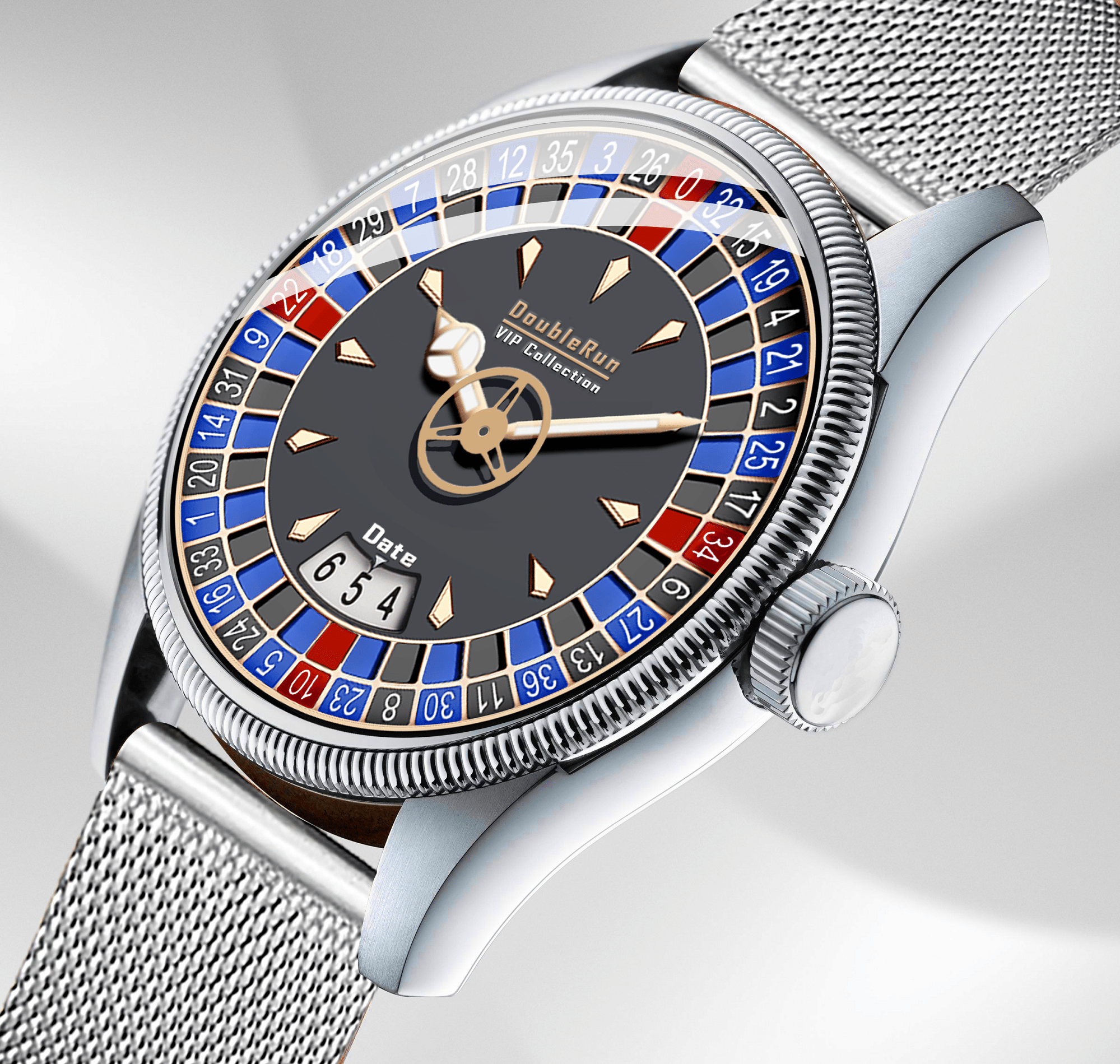 DoubleRun Silver Stainless Steel Analog Men's Watch