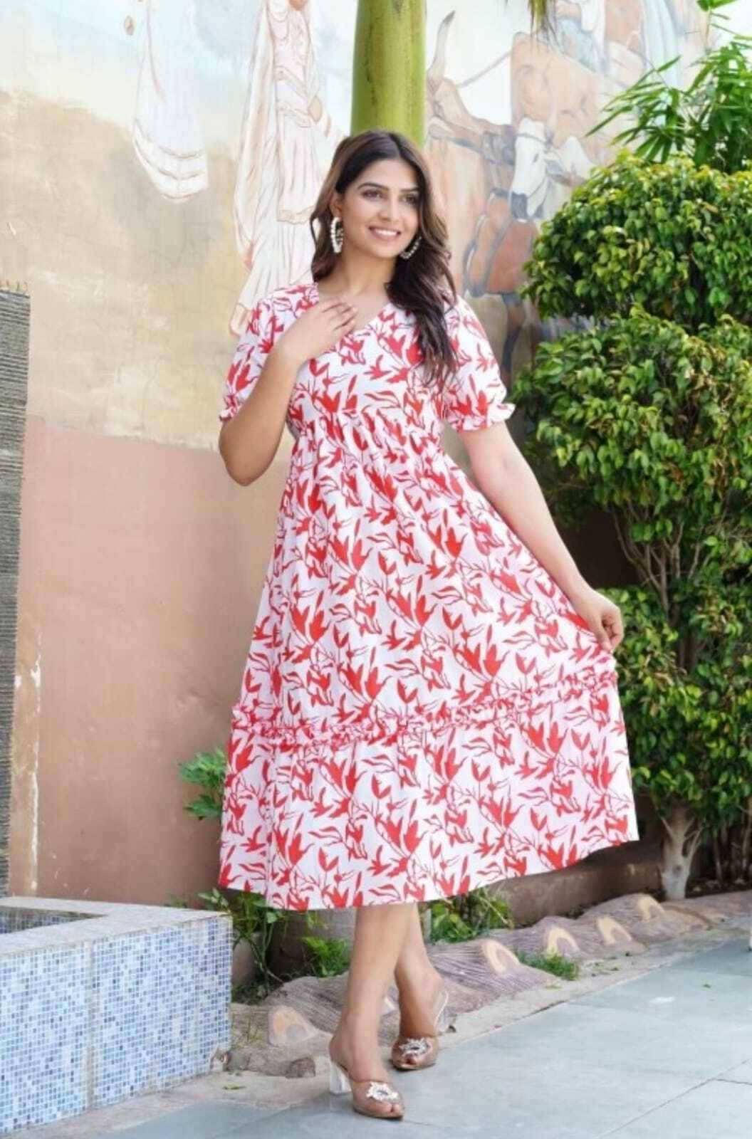     			GURU TEXTILE Women Cotton Printed Anarkali Kurti ( Yellow )