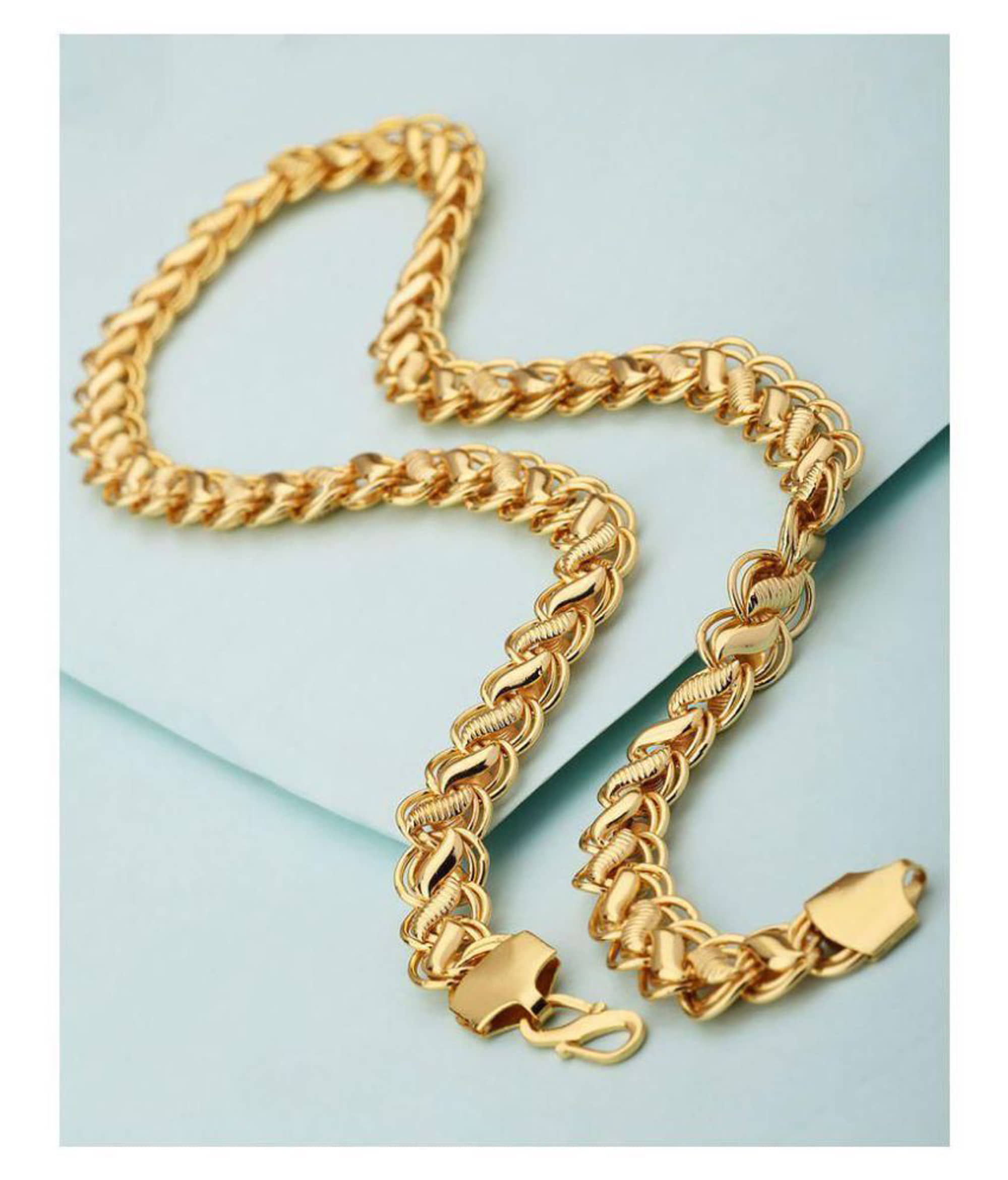 H M PRODUCT Gold Plated Chain ( Set of 1 )