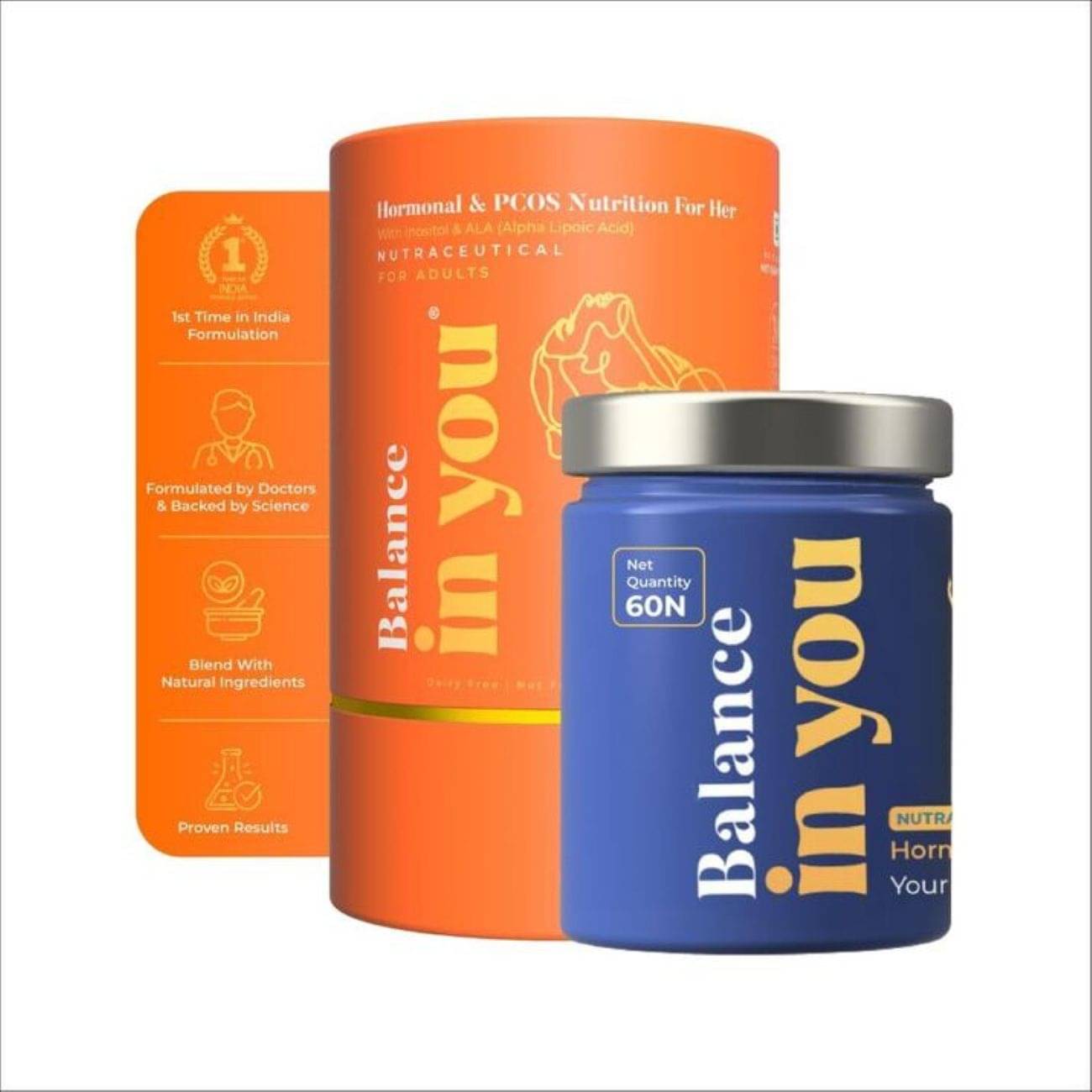     			InYou Balance - Women's Hormonal Balance and Wellness Supplement with Myo-Inositol & Fenugreek Extract (60 Capsules)