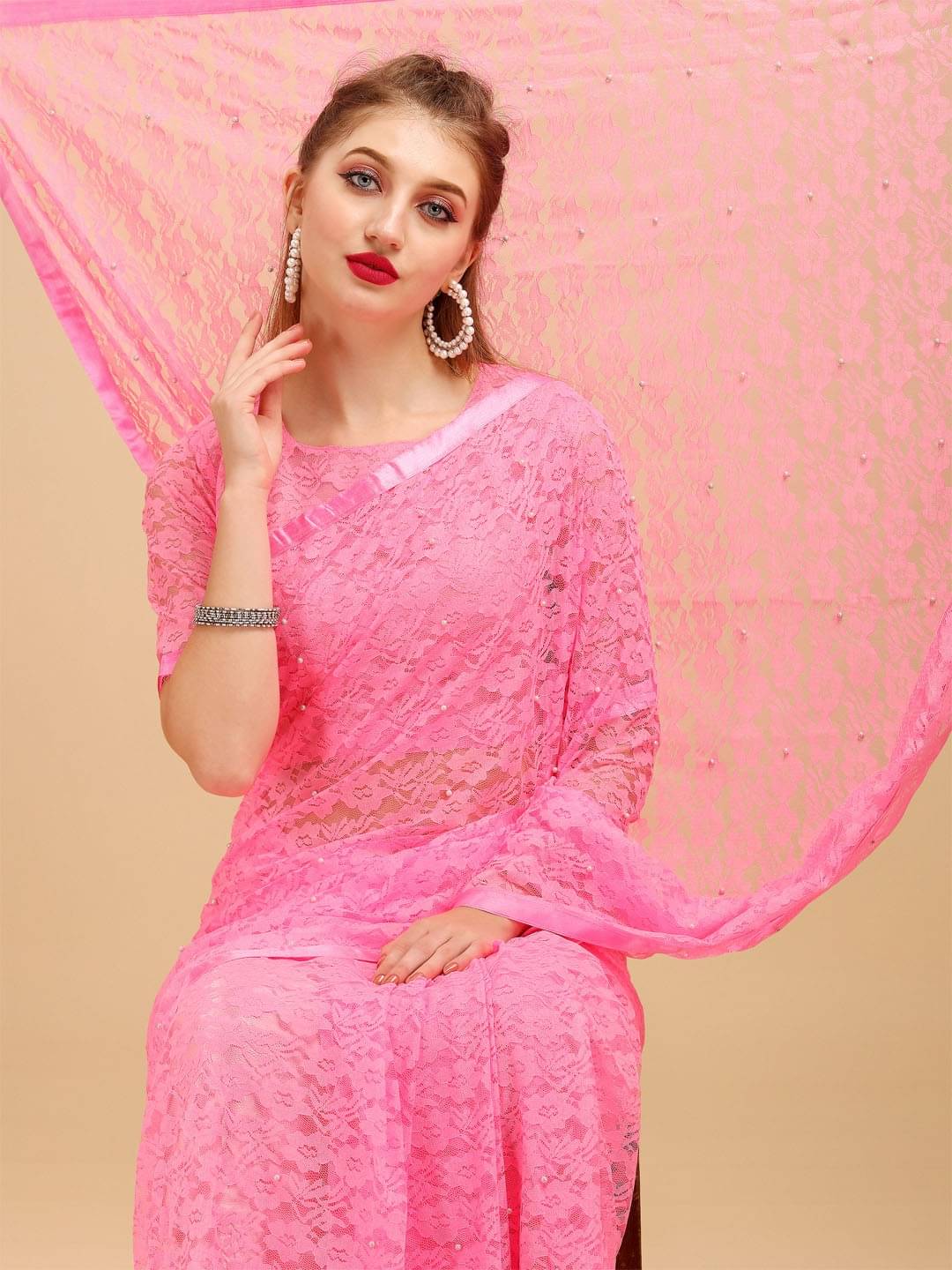 JINAL & JINAL Net Self Design Kashmiri Kani Saree With Unstitched Blouse Piece ( Pink ) JINAL & JINAL Net Self Design Kashmiri Kani Saree With Unstitched Blouse Piece ( Pink )