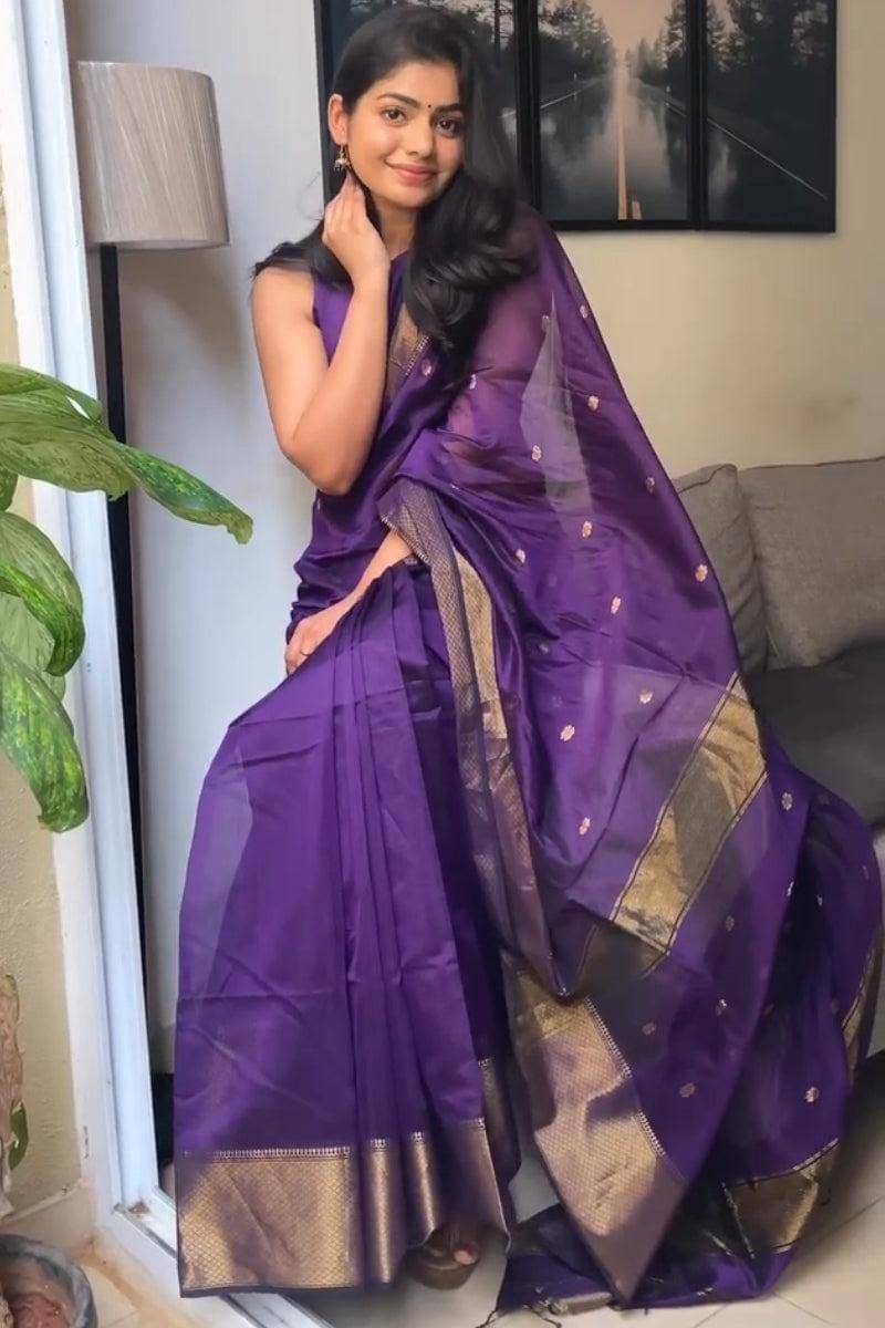 JINAL & JINAL Silk Blend Woven Kashmiri Kani Saree With Unstitched Blouse Piece ( Blue ) JINAL & JINAL Silk Blend Woven Kashmiri Kani Saree With Unstitched Blouse Piece ( Blue )