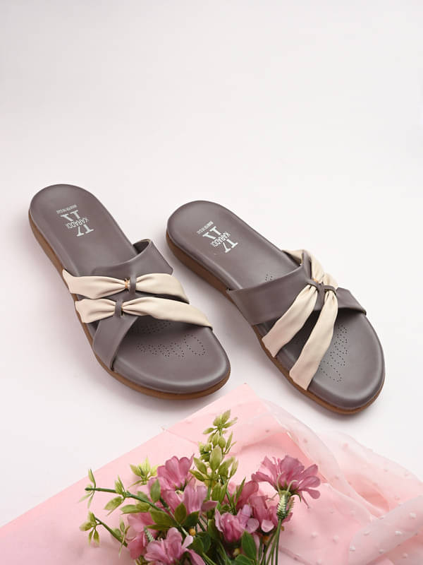     			KARADDI Brown Women's Flats