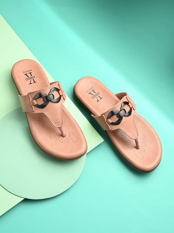     			KARADDI Pink Women's Flats