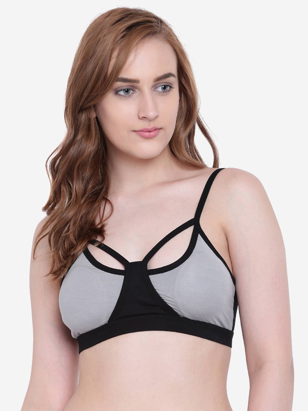     			La Intimo Pack of 1 Modal Lightly Padded Bralette Bra For Women ( Grey Melange )