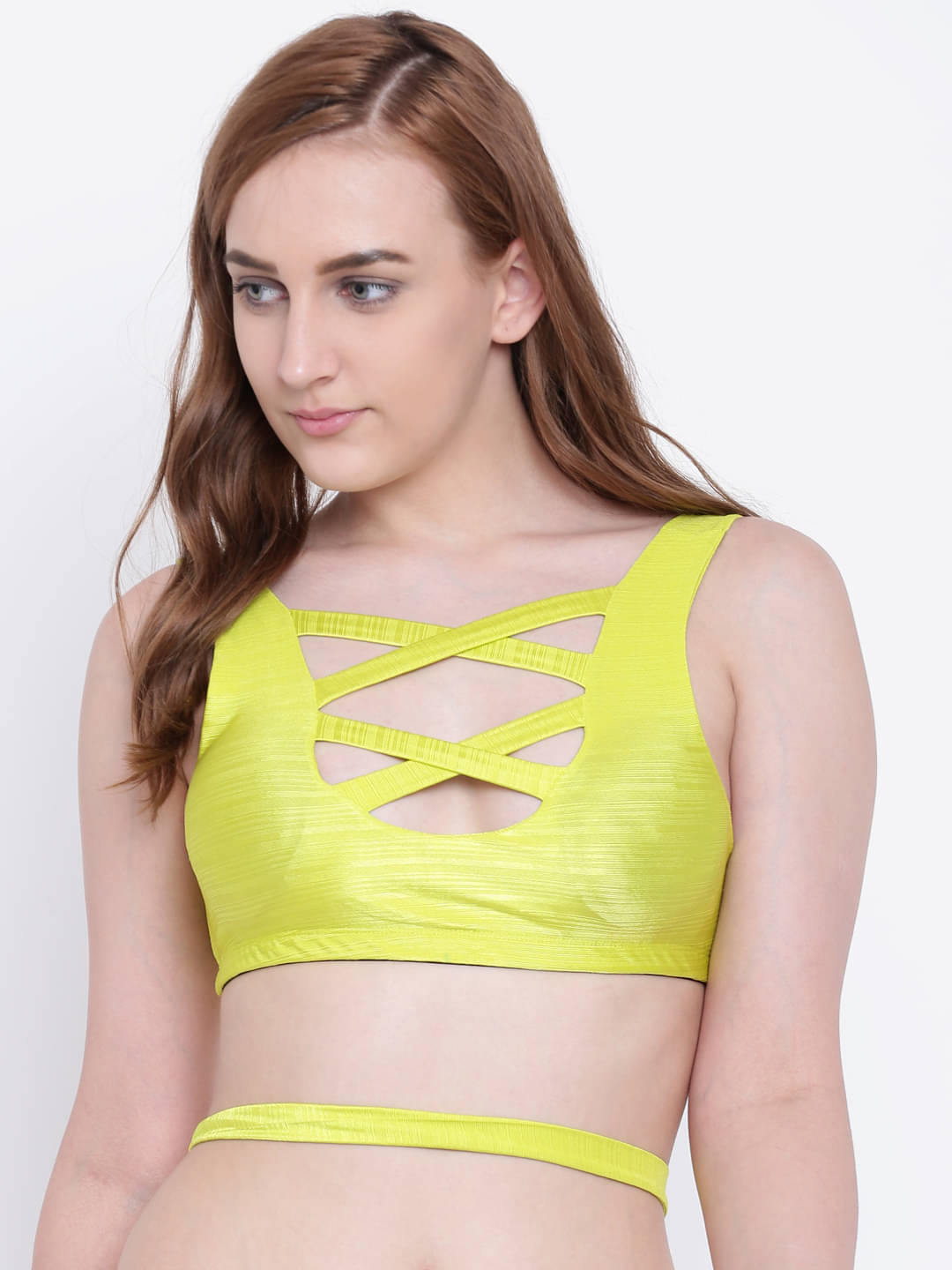 La Intimo Pack of 1 Polyester Lightly Padded Plunge Bra For Women ( Lime Green ) La Intimo Pack of 1 Polyester Lightly Padded Plunge Bra For Women ( Lime Green )