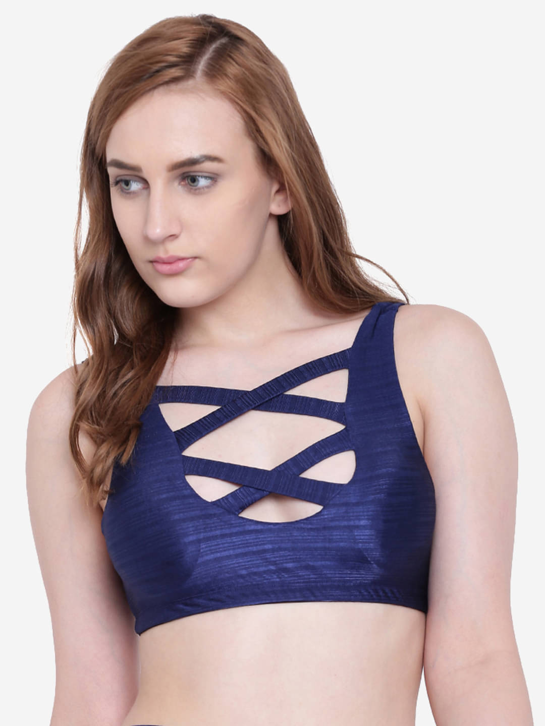 La Intimo Pack of 1 Polyester Lightly Padded Plunge Bra For Women ( Navy Blue ) La Intimo Pack of 1 Polyester Lightly Padded Plunge Bra For Women ( Navy Blue )
