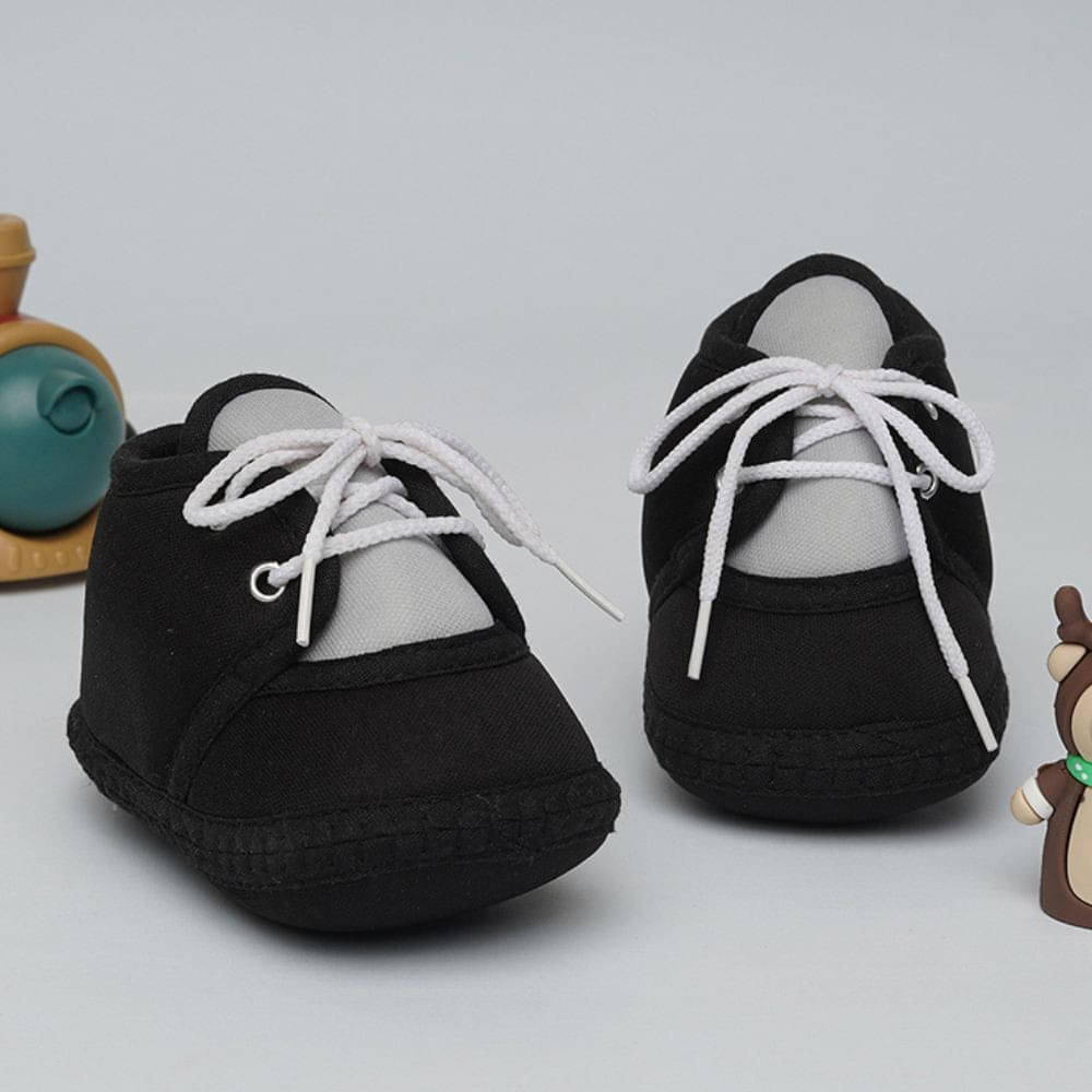     			Neska Moda - Black Booties For Baby Boy & Baby Girl 6-12 Months ( Pack of 1 )